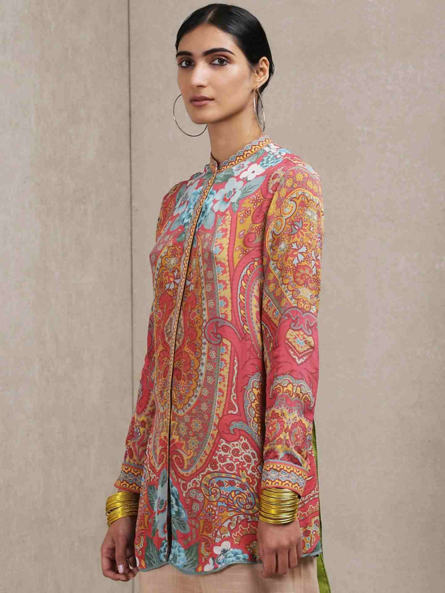 Dark Pink Kalavati Crepe Kurti