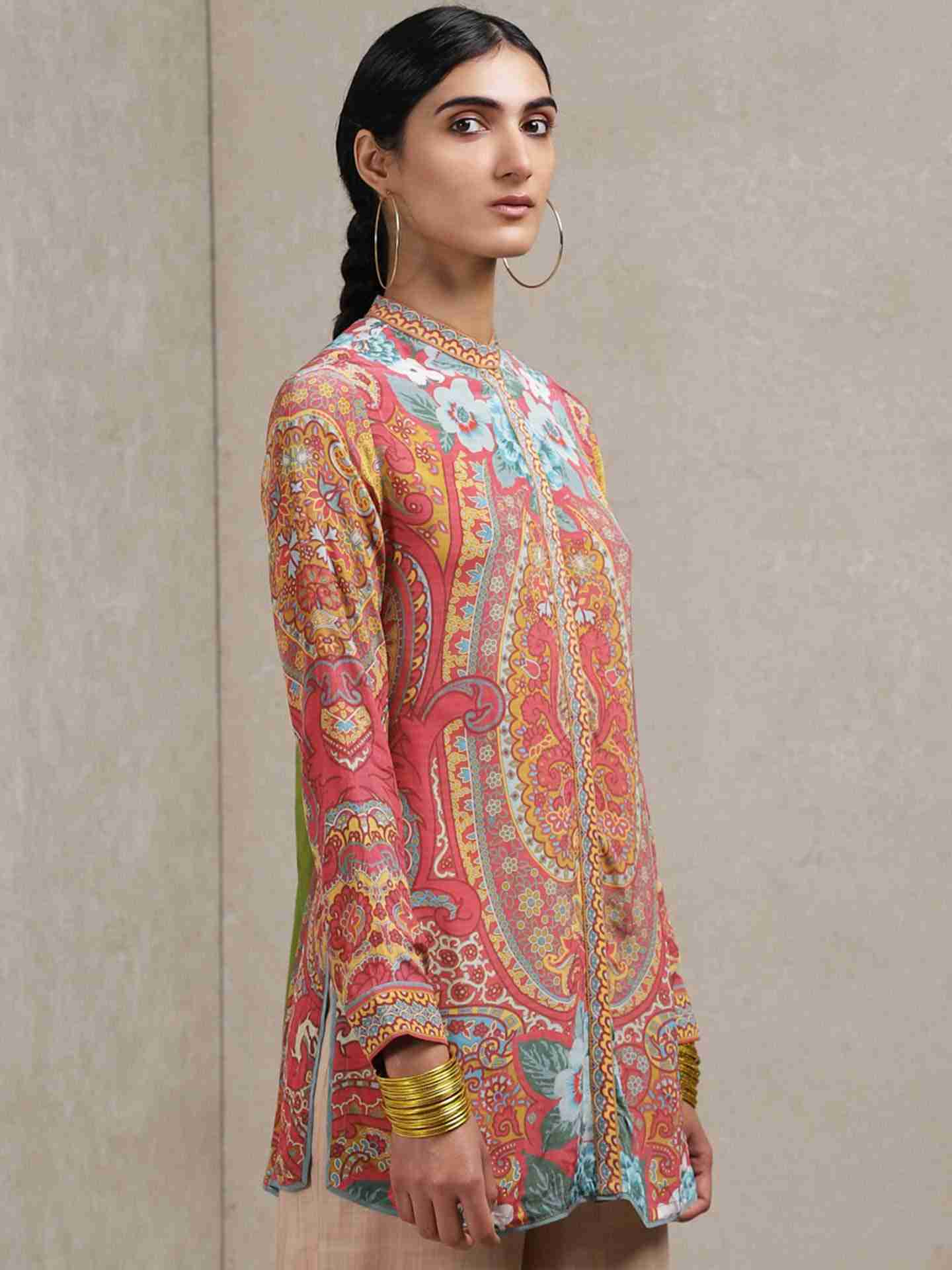 Dark Pink Kalavati Crepe Kurti