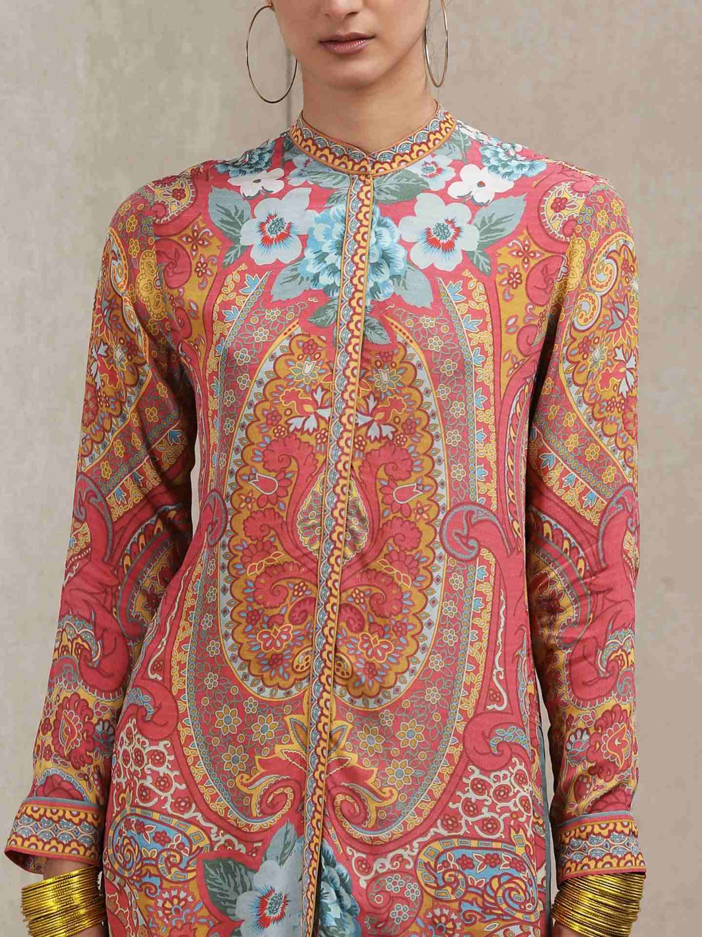 Dark Pink Kalavati Crepe Kurti