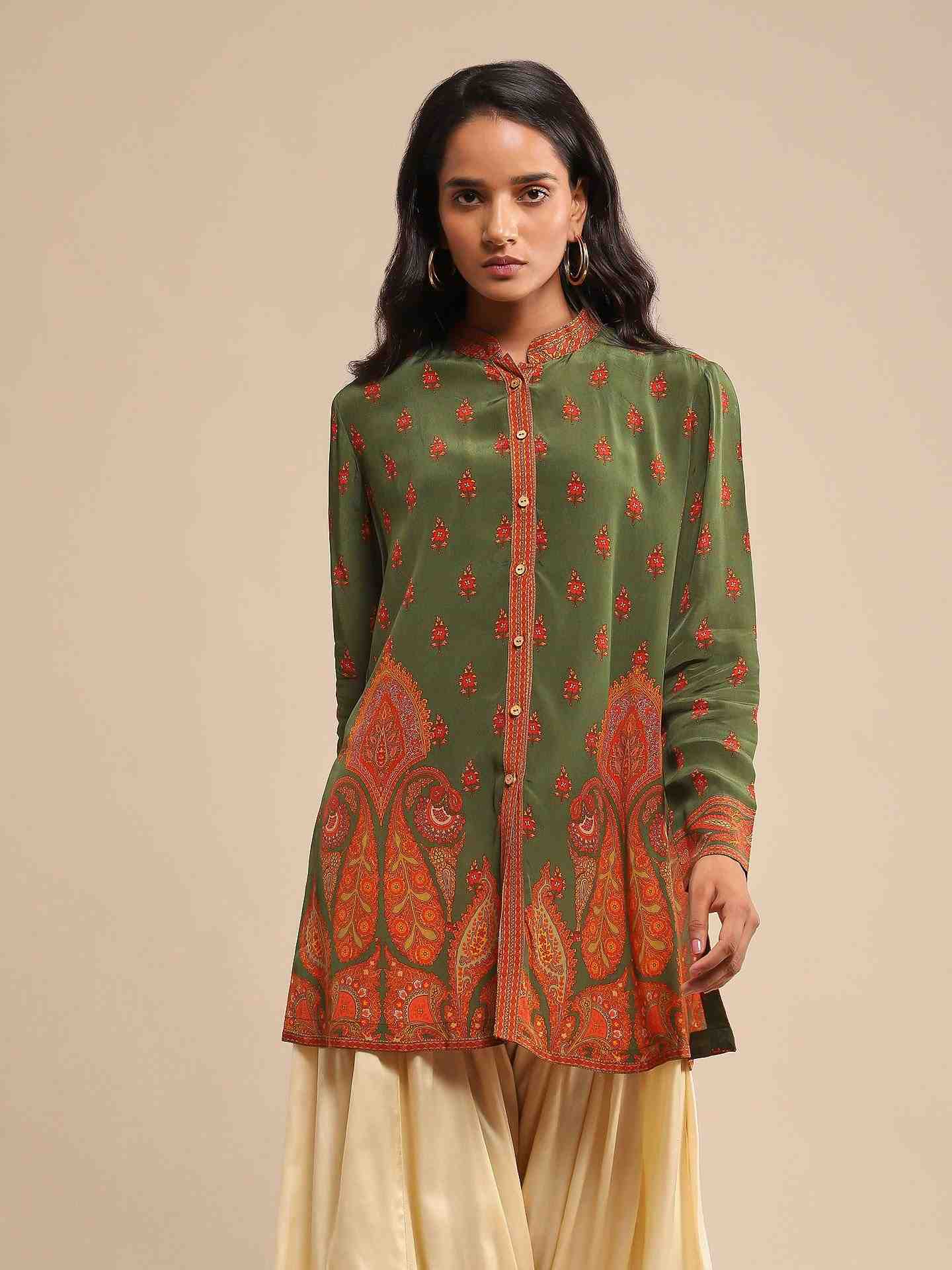 Olive & Rust Farzana Kurti