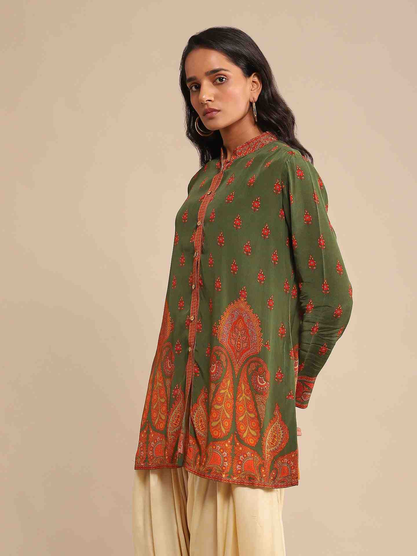 Olive & Rust Farzana Kurti