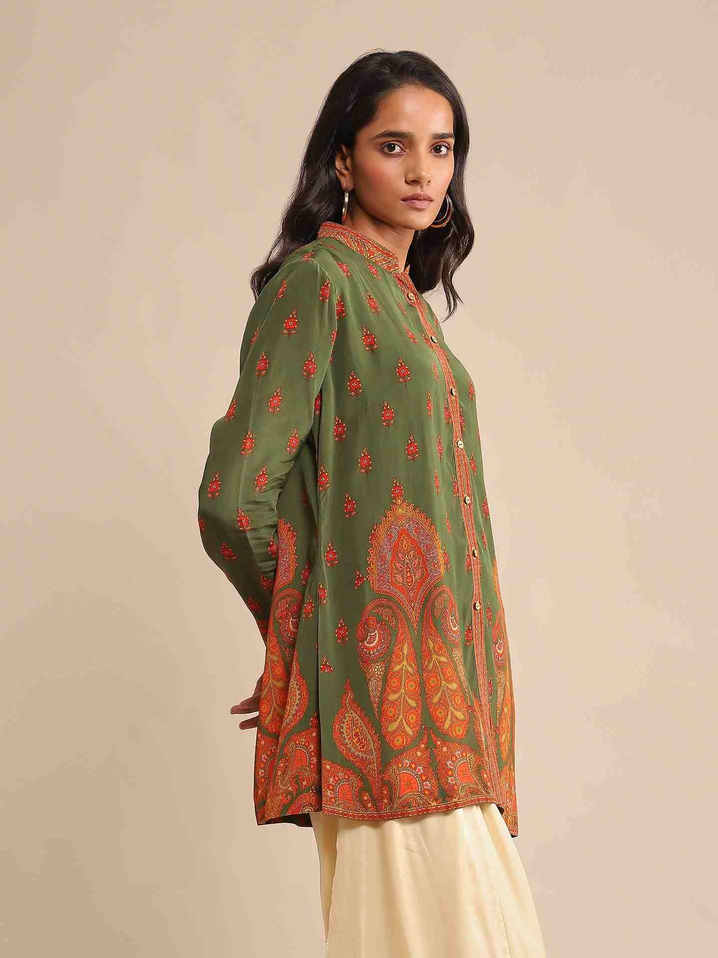 Olive & Rust Farzana Kurti