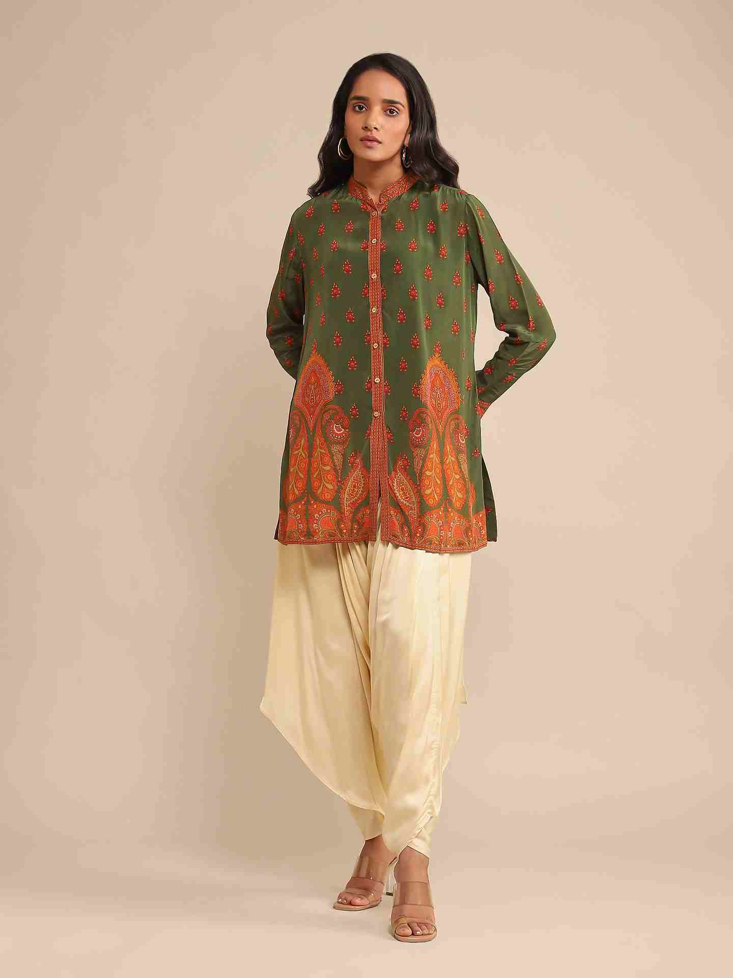 Olive & Rust Farzana Kurti