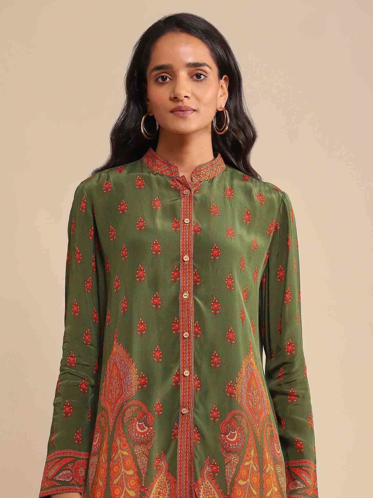Olive & Rust Farzana Kurti