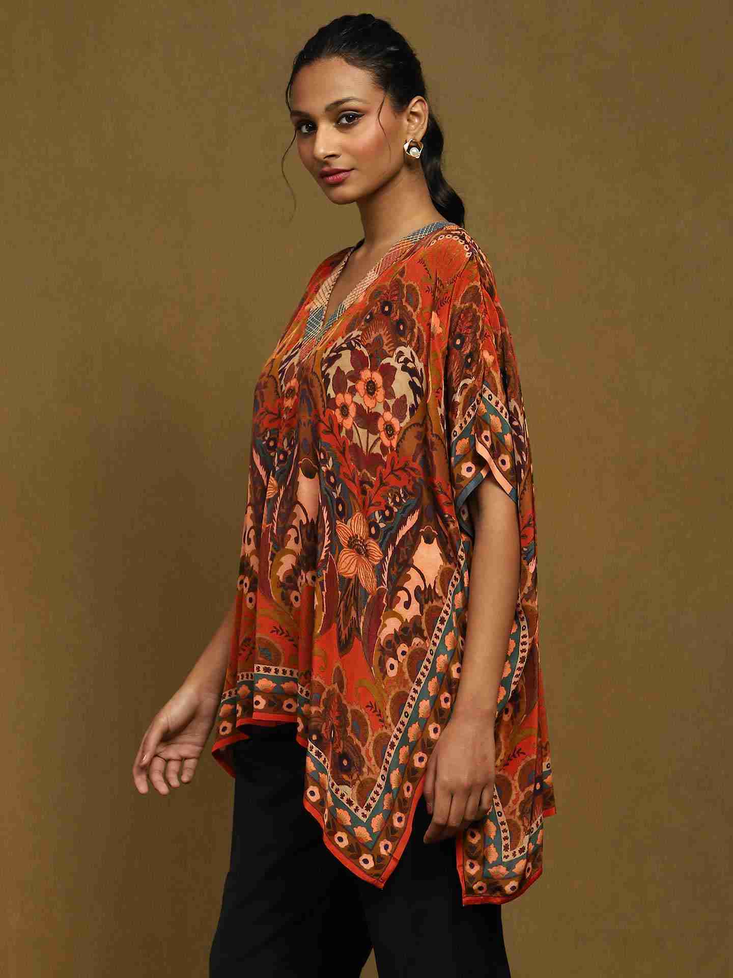 Rust Mandala Kurti
