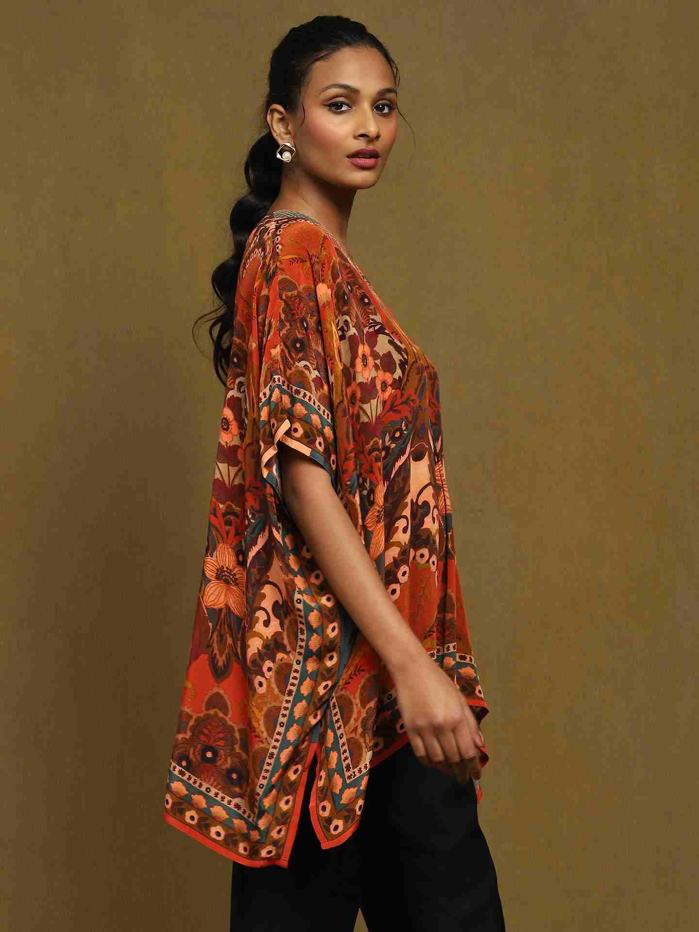 Rust Mandala Kurti