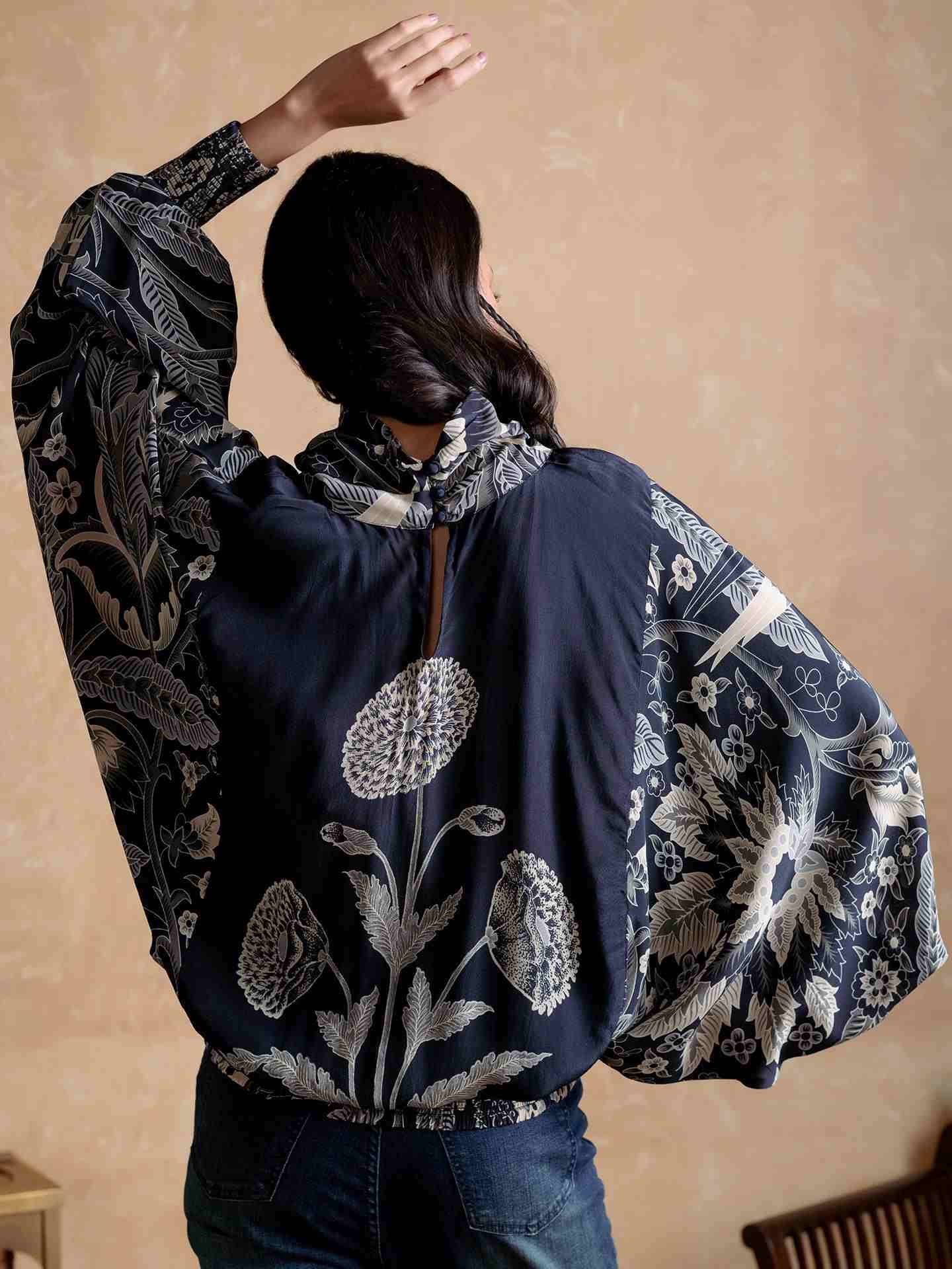 Black Poppy Pushpanjali Top