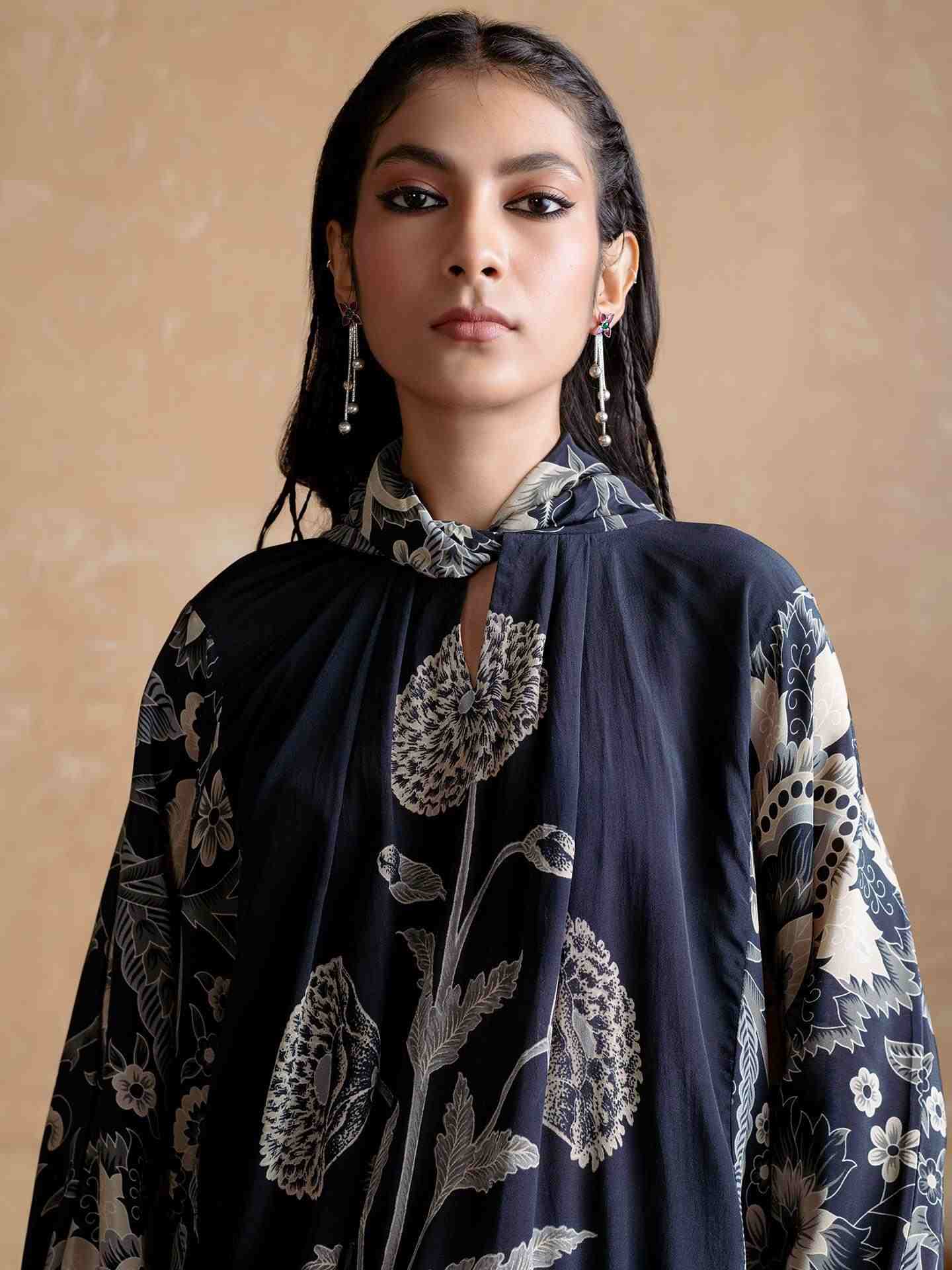 Black Poppy Pushpanjali Top