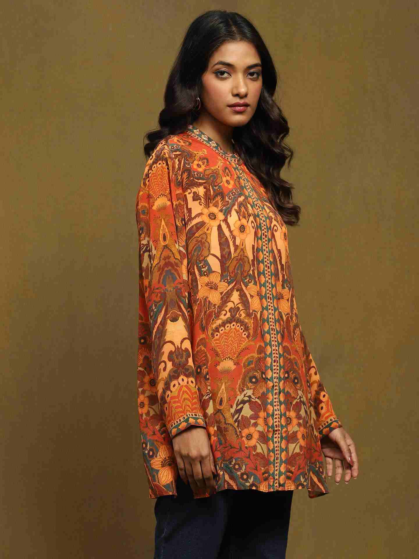Rust Mandala Kurti