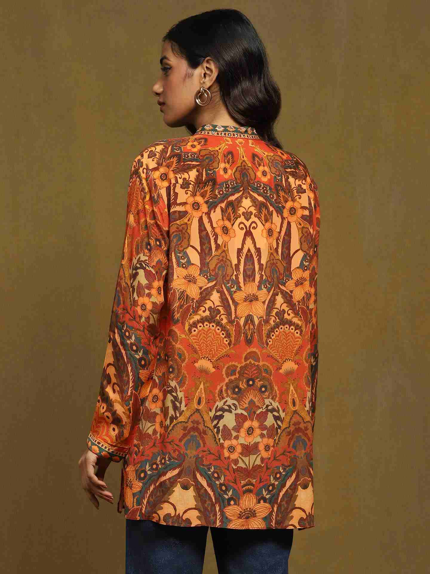 Rust Mandala Kurti