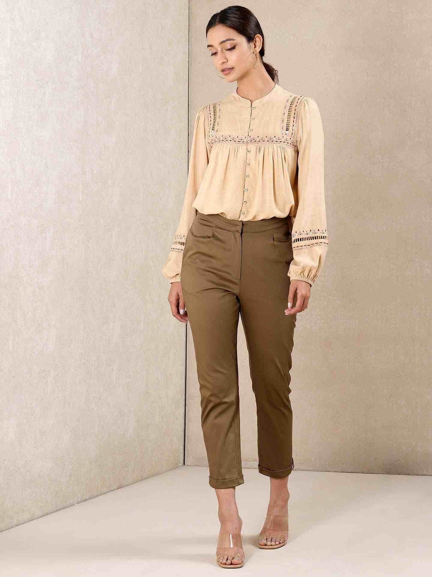 Beige Modern Minimalist Kurti