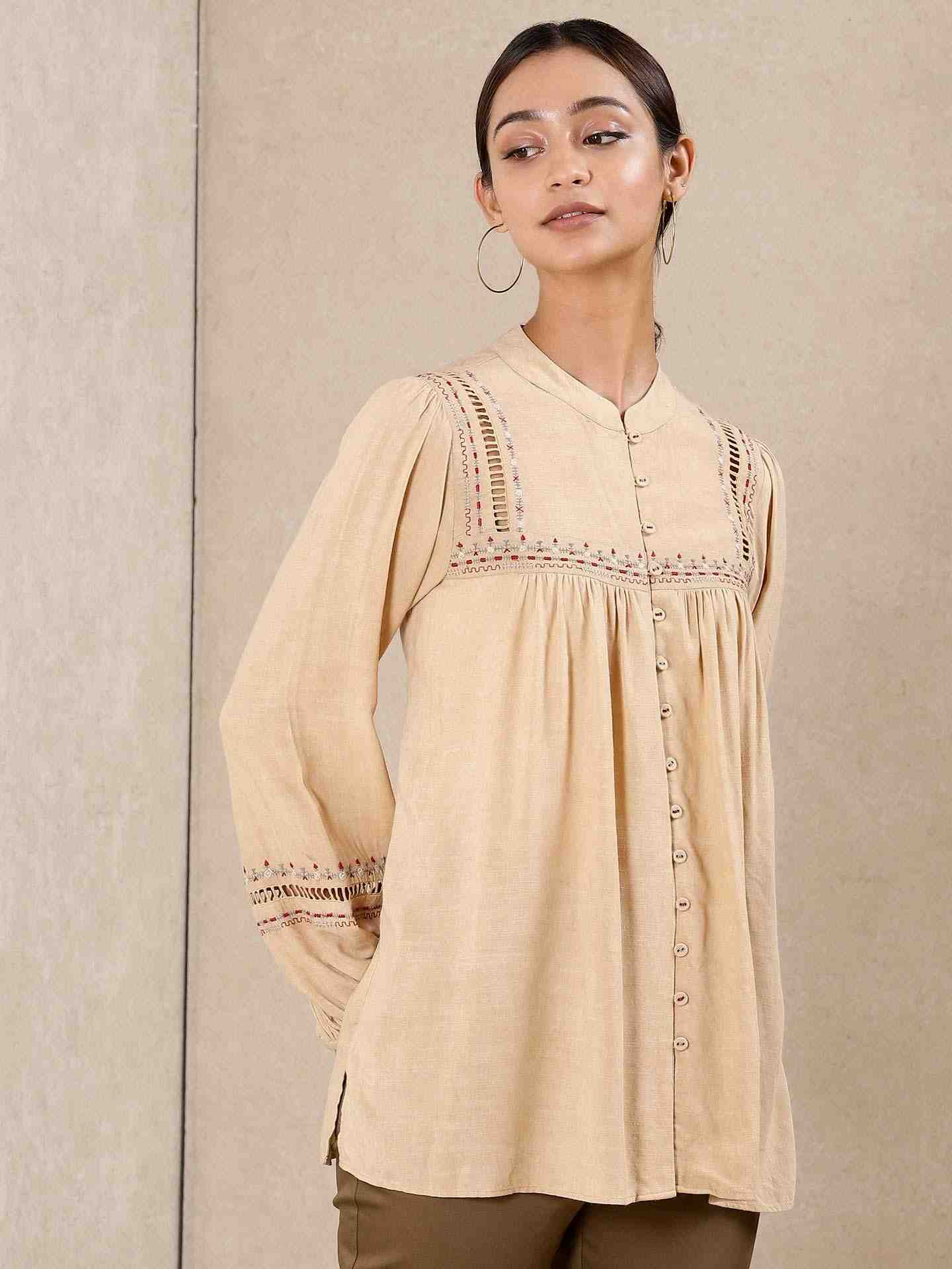 Beige Modern Minimalist Kurti