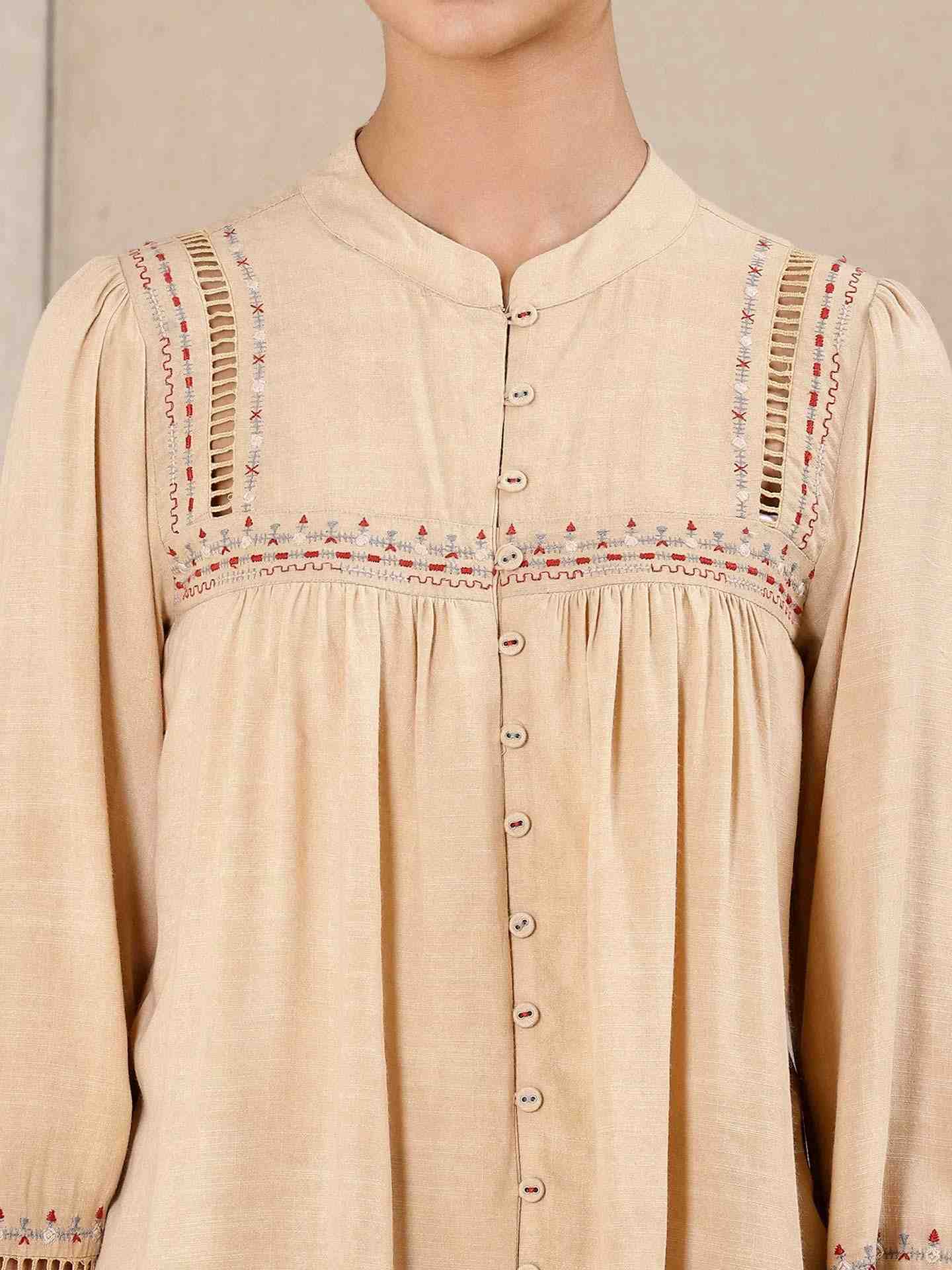 Beige Modern Minimalist Kurti