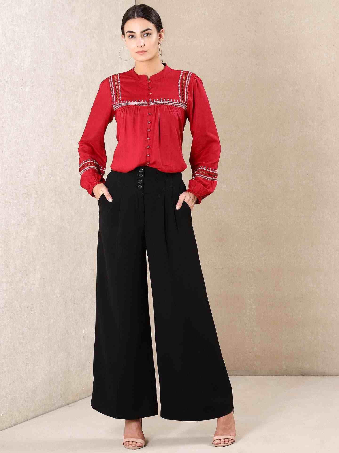 Red Modern Minimalist Kurti