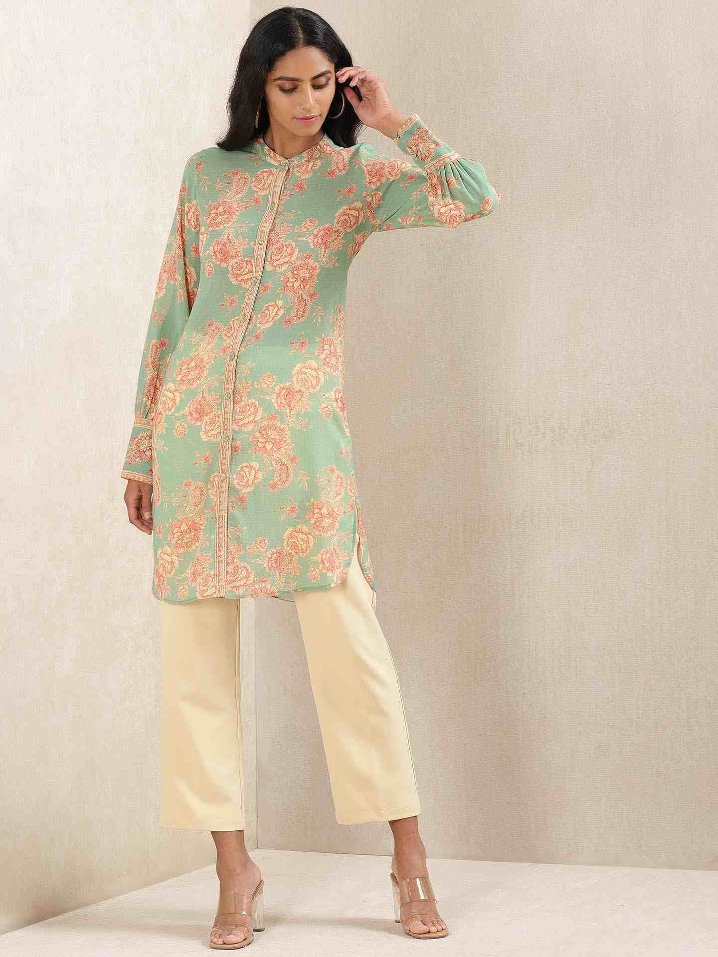 Green Kanak Kurti