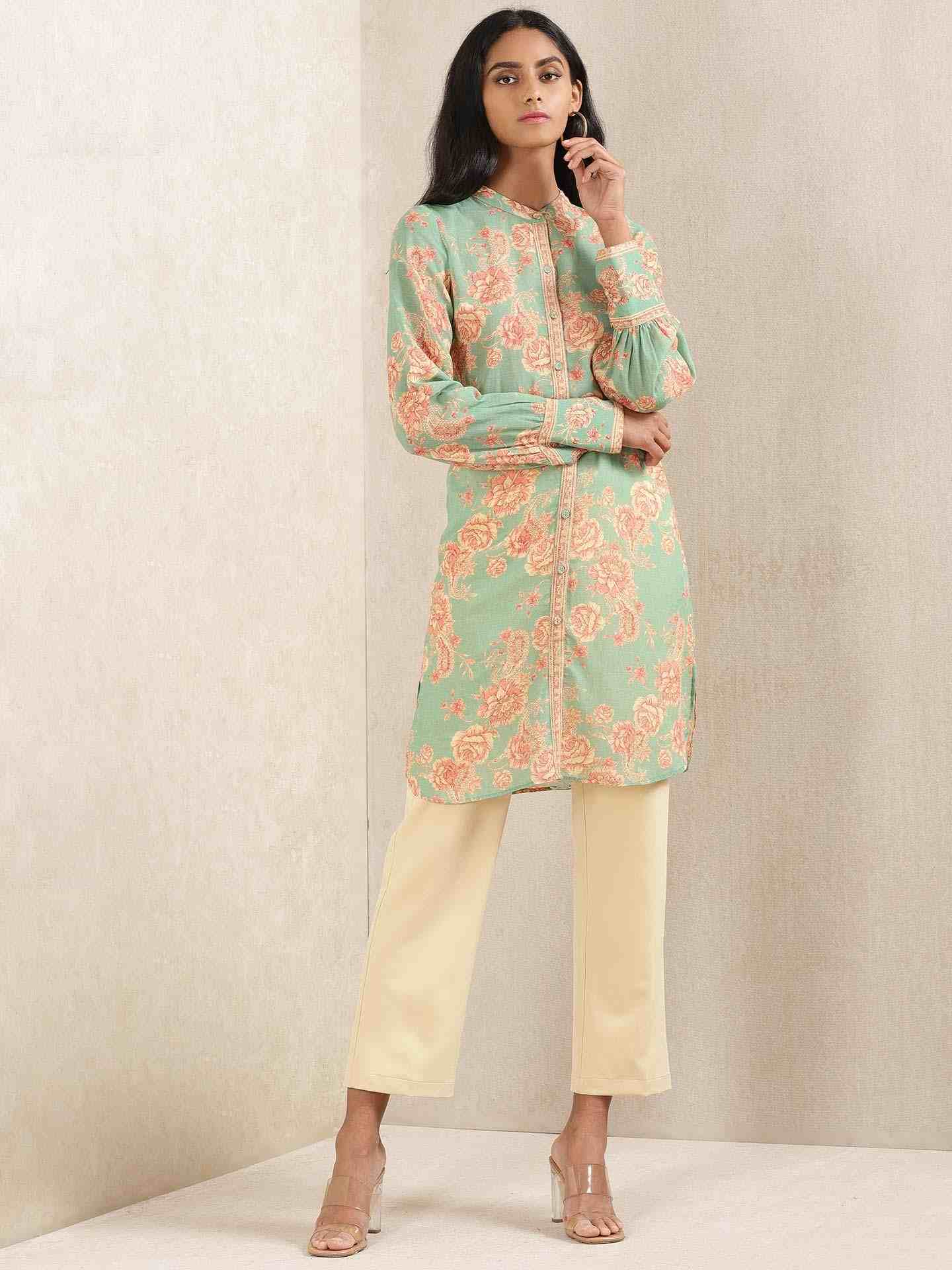 Green Kanak Kurti