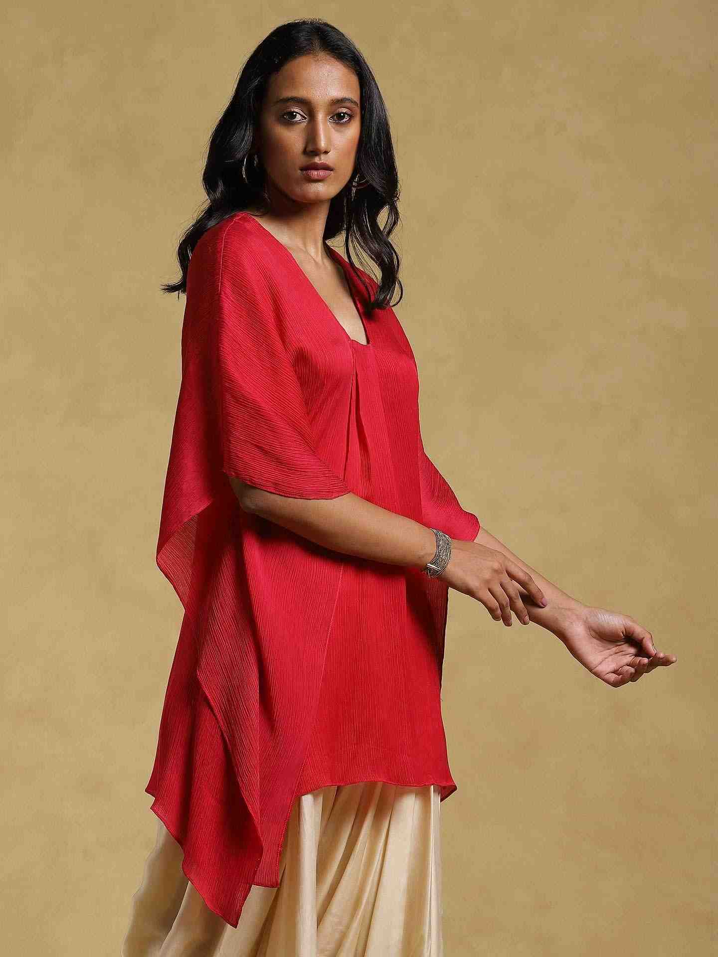 Red Ethereal Kurti