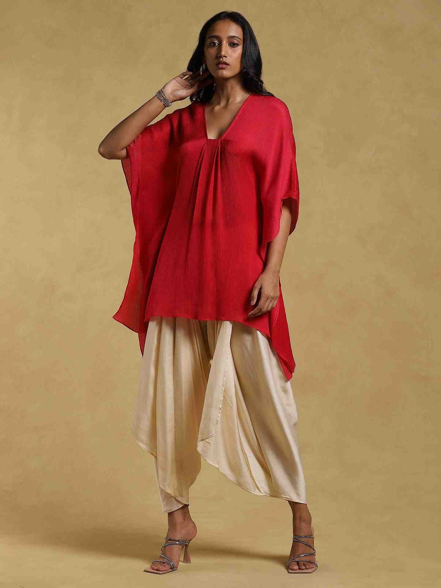 Red Ethereal Kurti