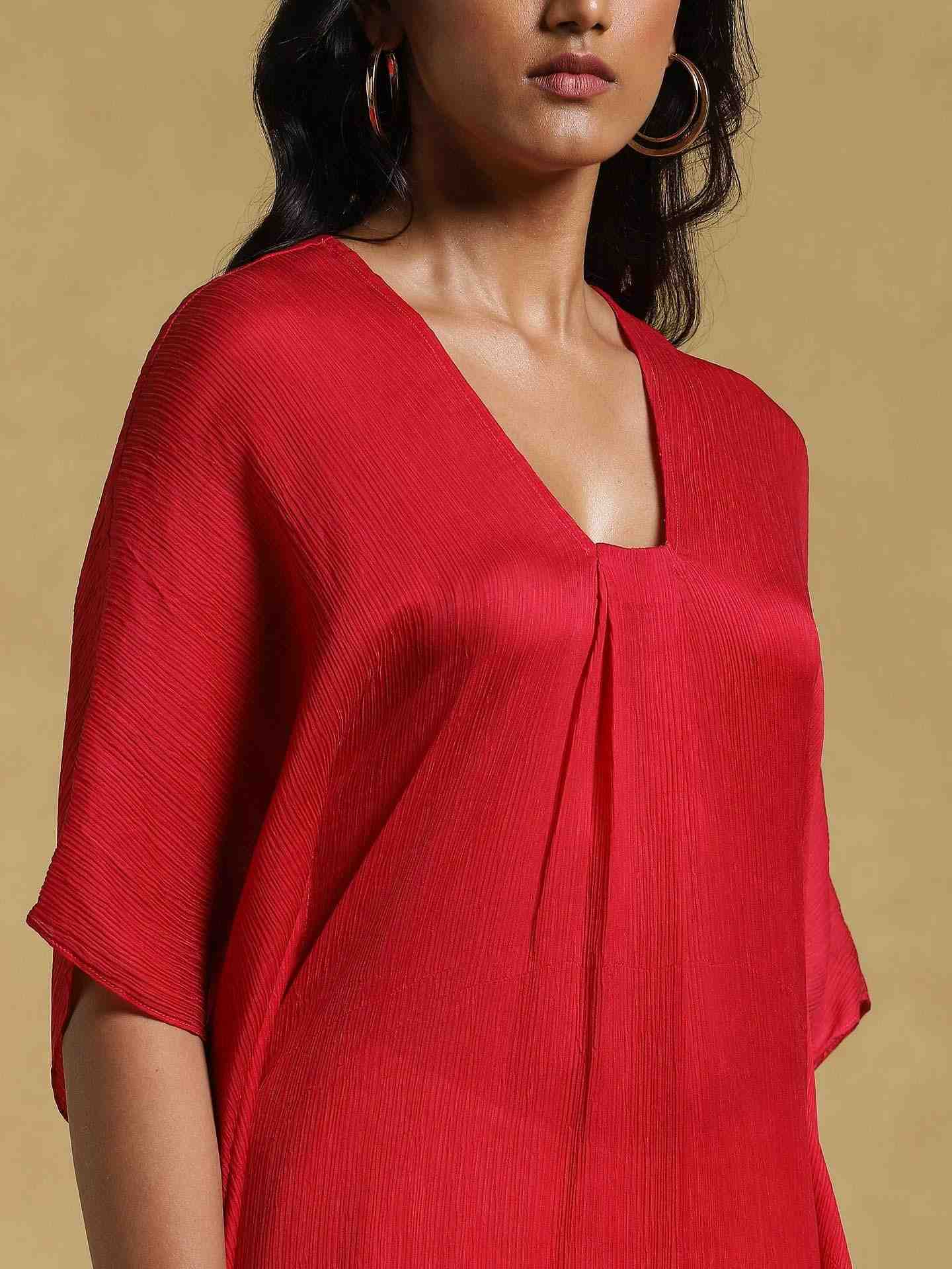 Red Ethereal Kurti