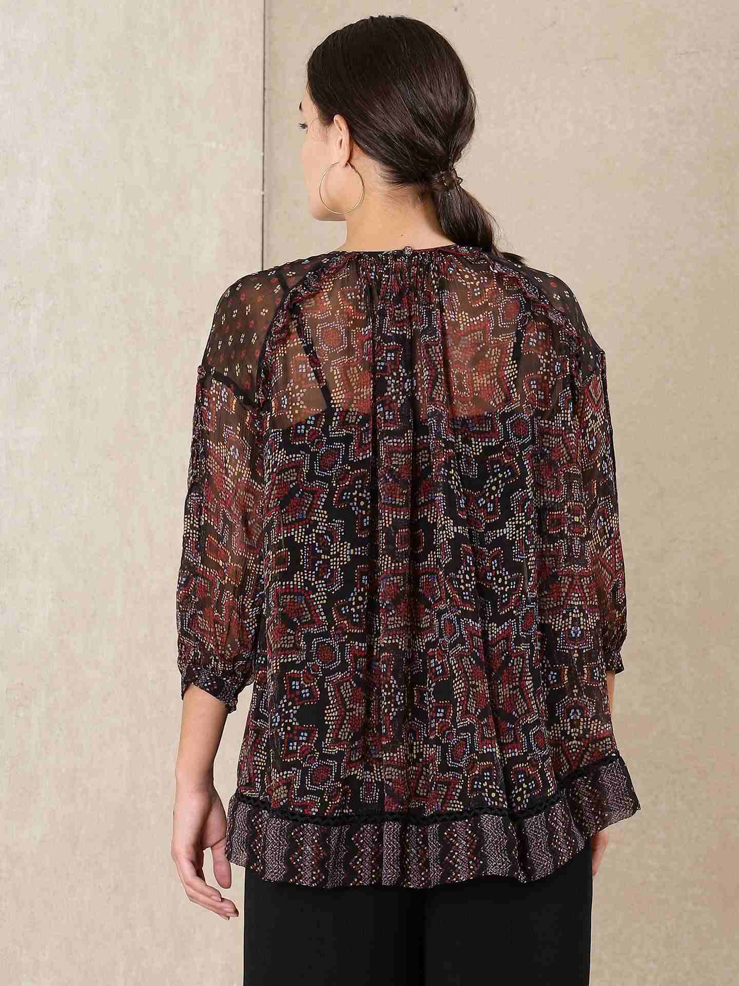 Black Kaliedo Flora Kurti