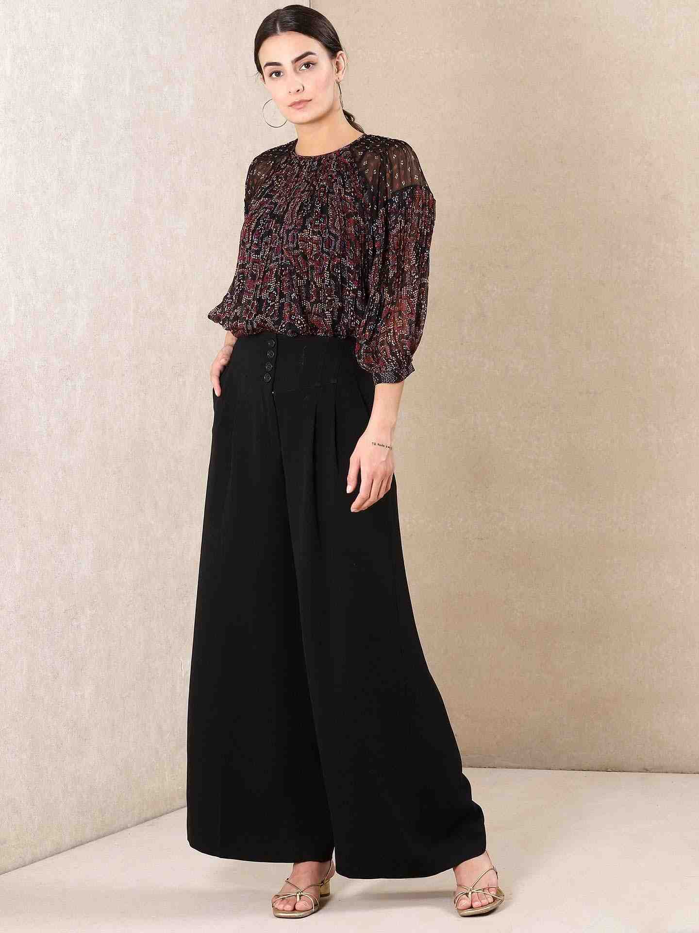 Black Kaliedo Flora Kurti