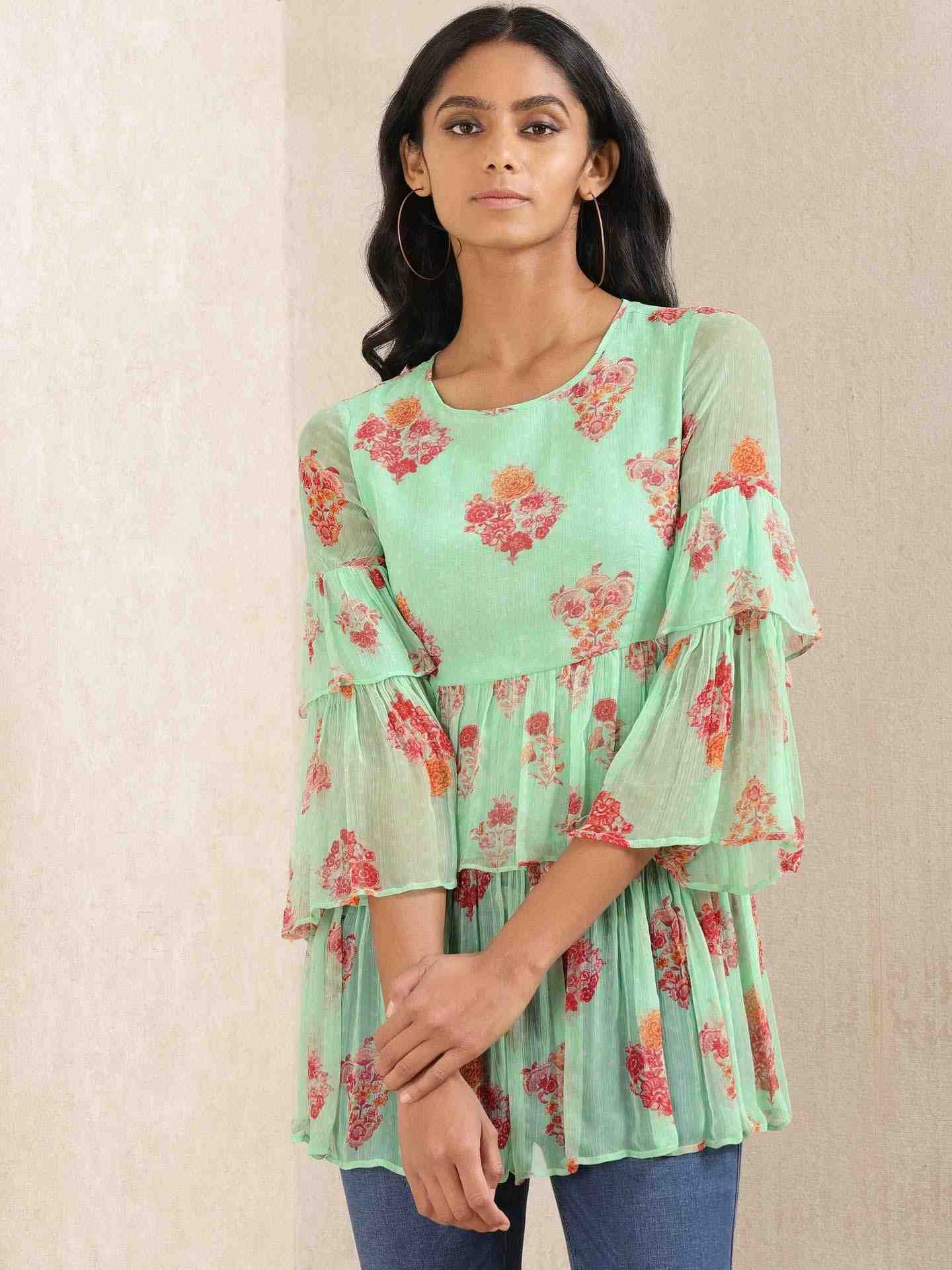 Mint Keya Allover Kurti