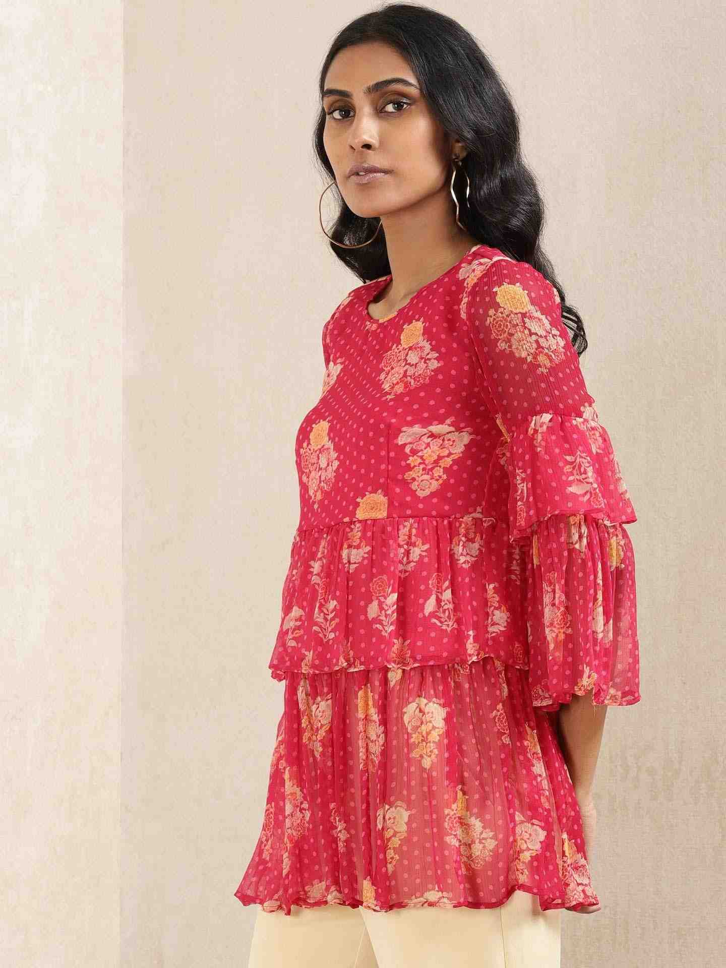 Pink Keya Allover Kurti