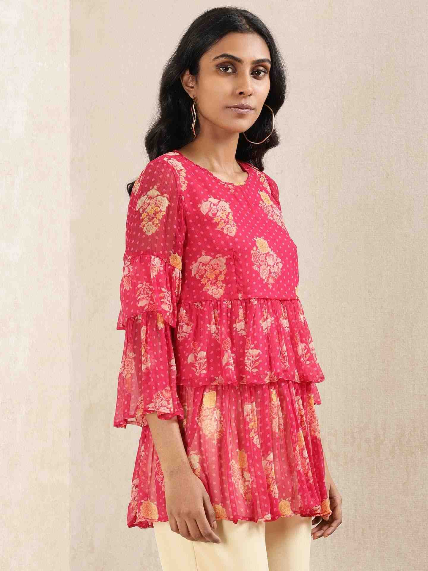Pink Keya Allover Kurti