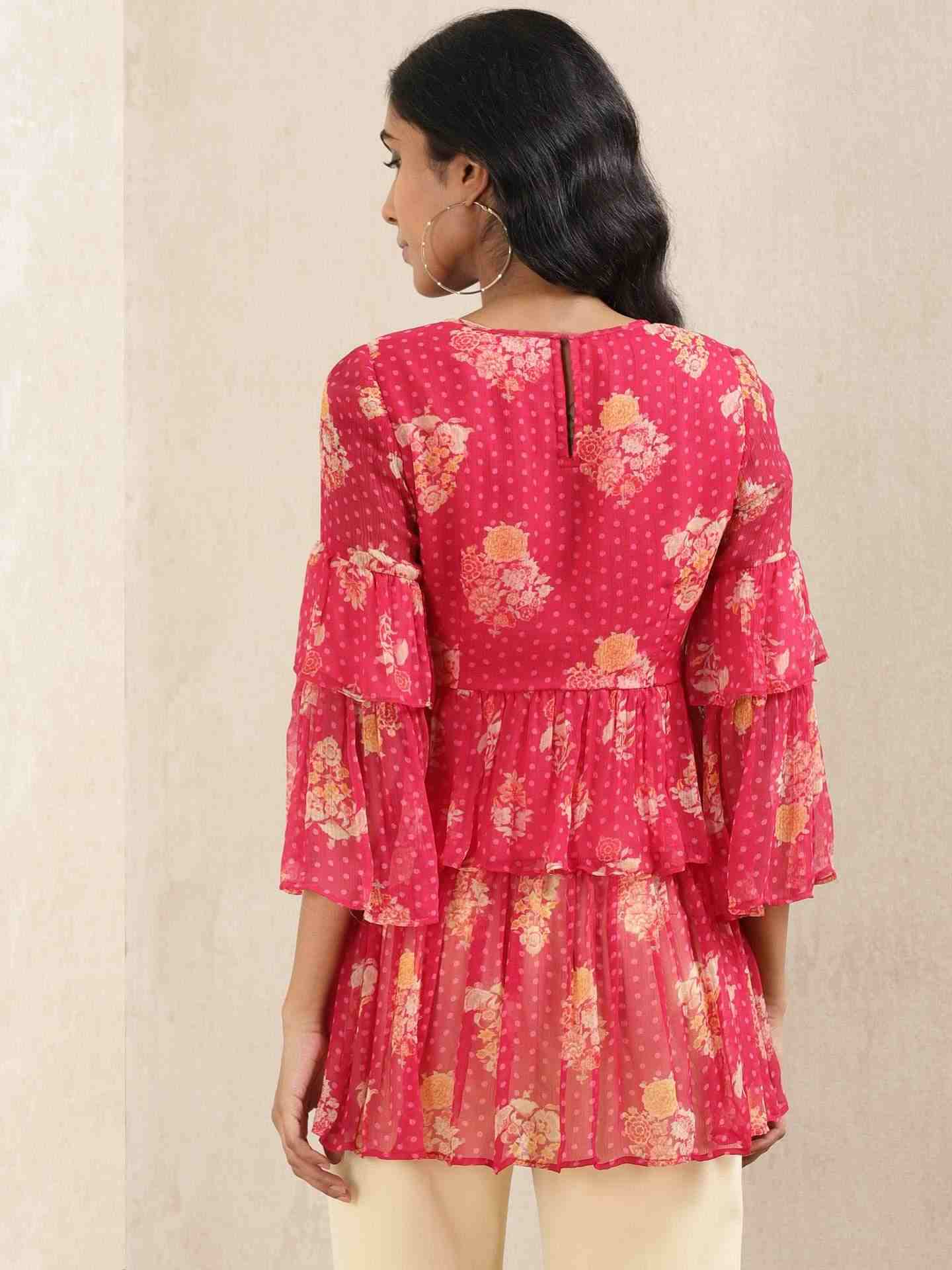 Pink Keya Allover Kurti