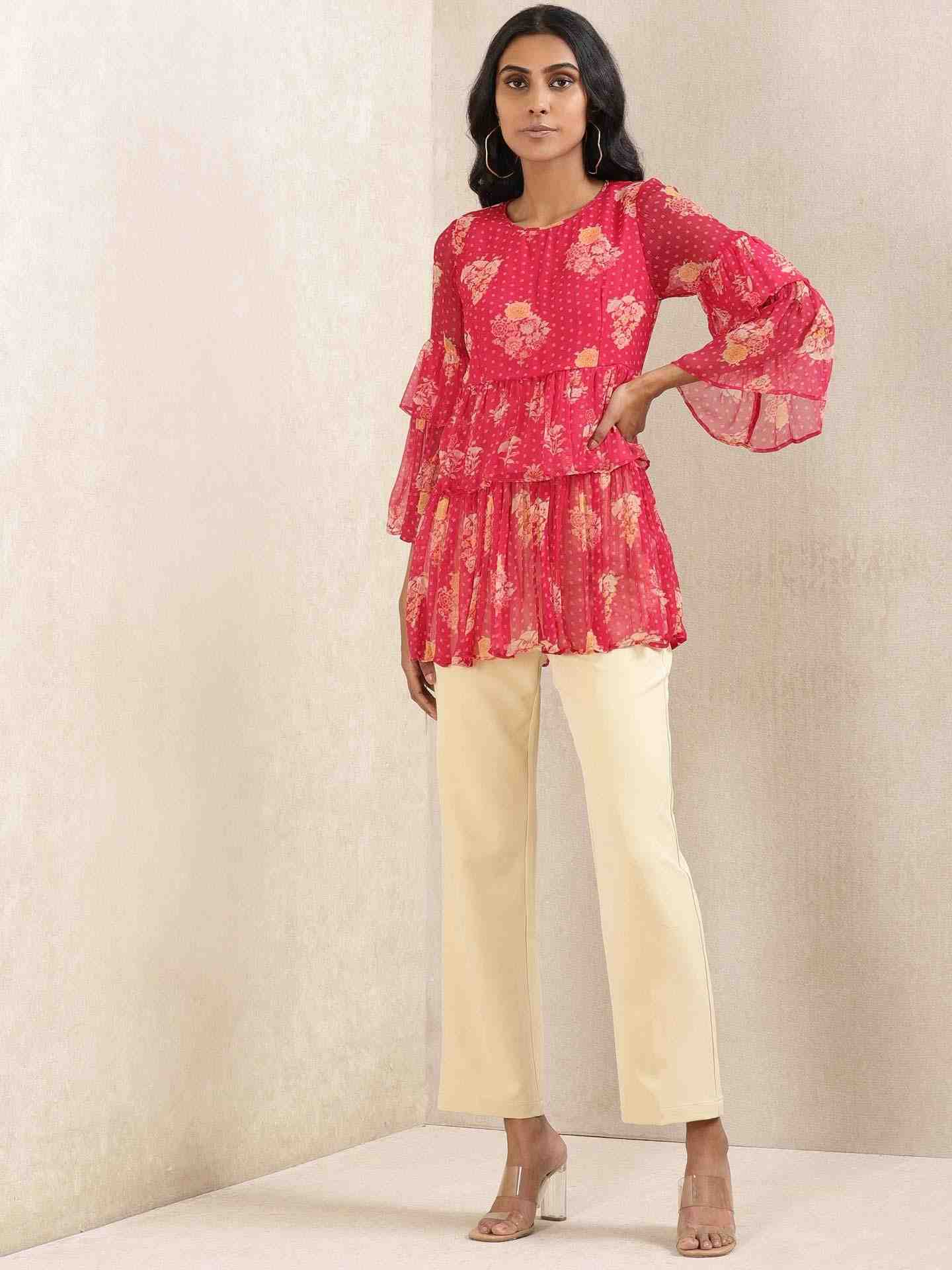 Pink Keya Allover Kurti