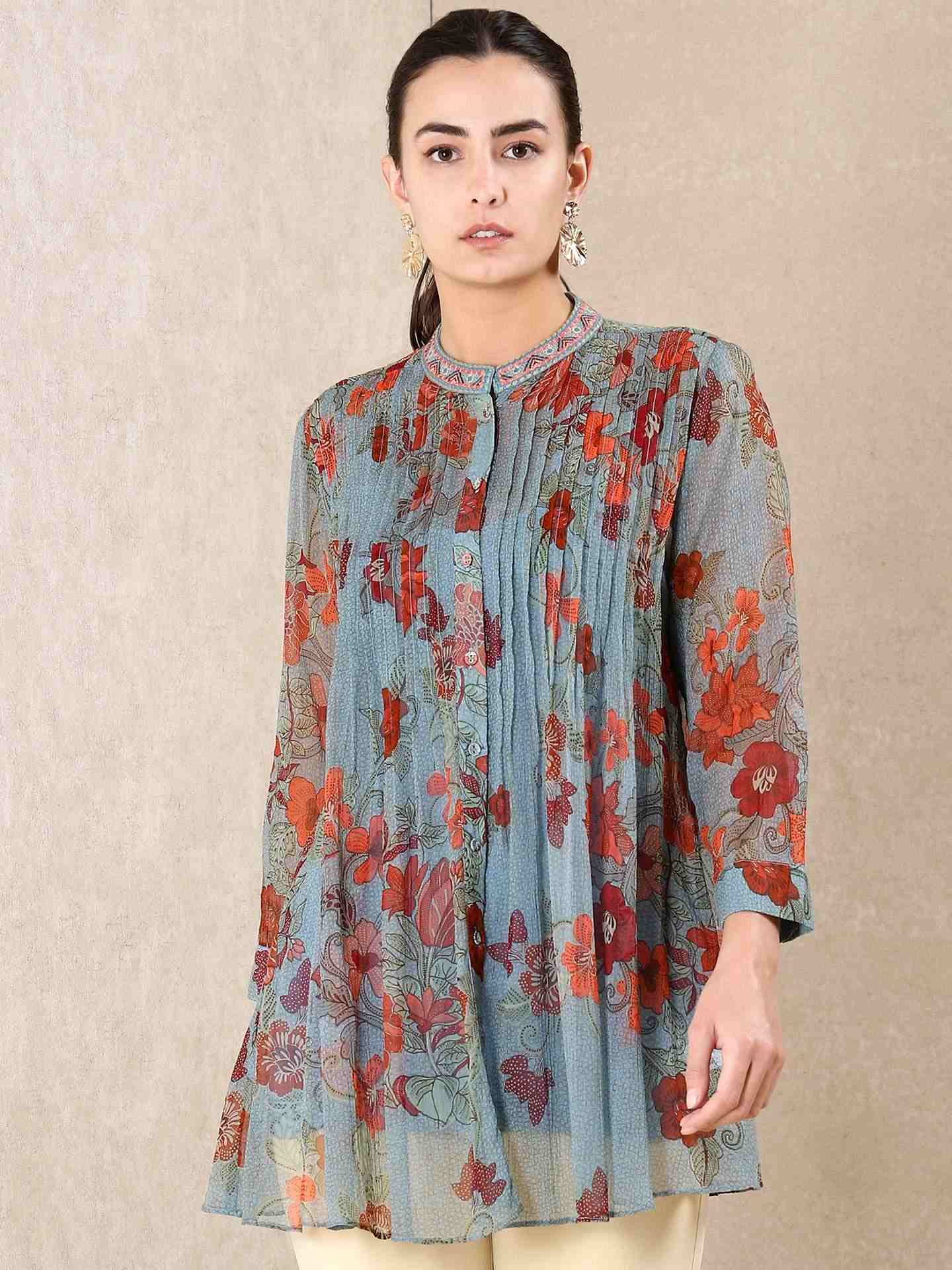 Dusty Blue Manvik Kurti