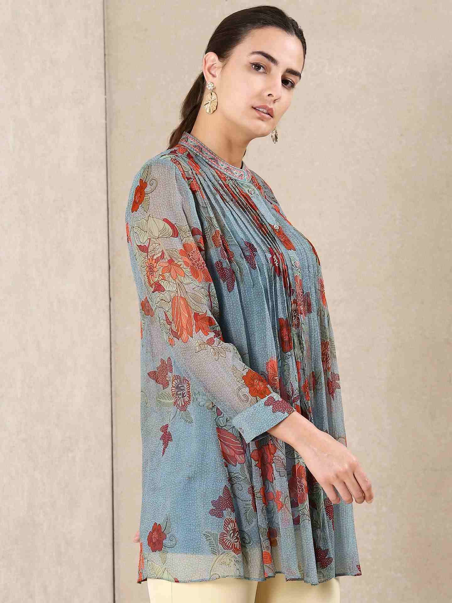 Dusty Blue Manvik Kurti