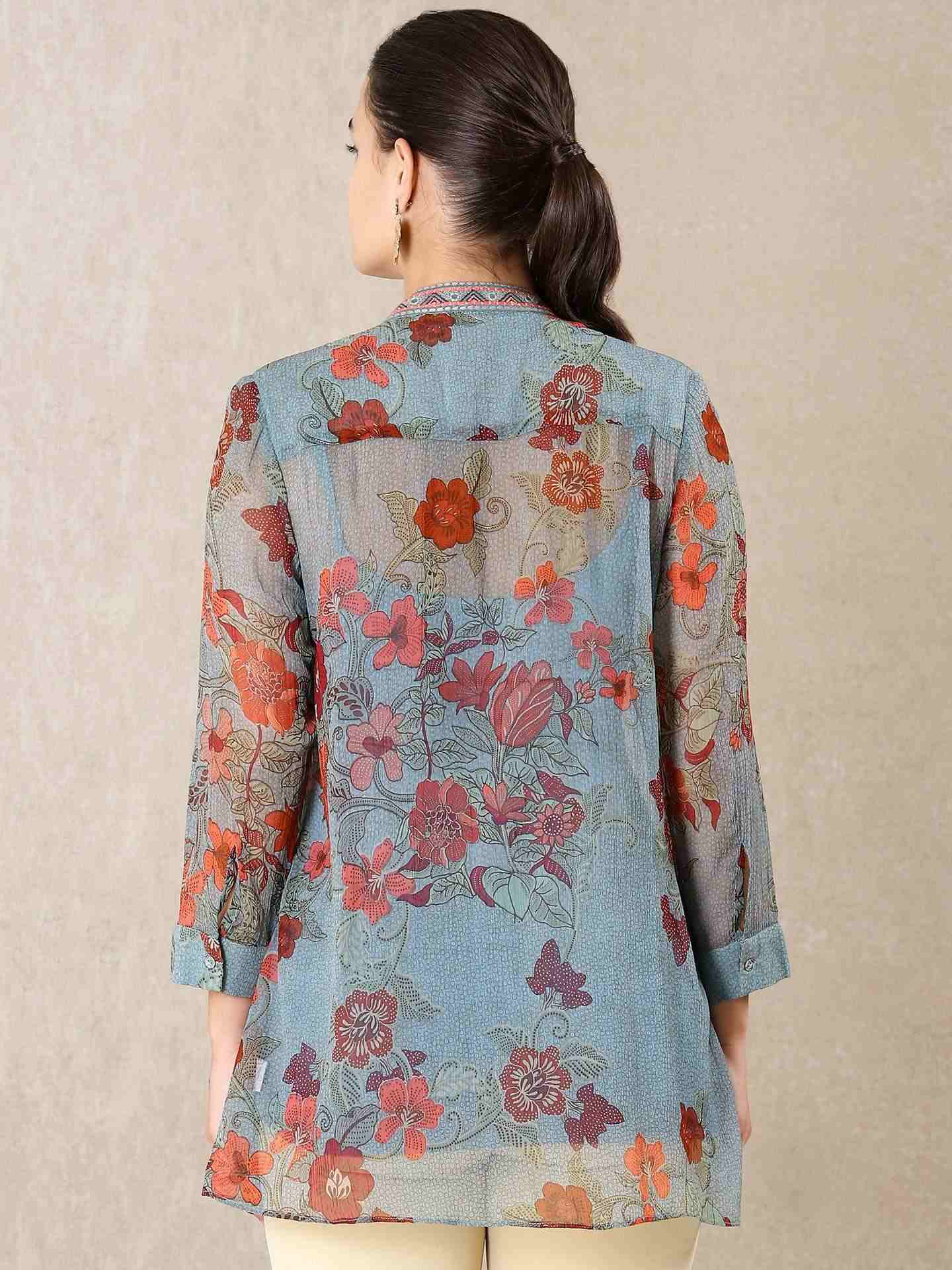 Dusty Blue Manvik Kurti