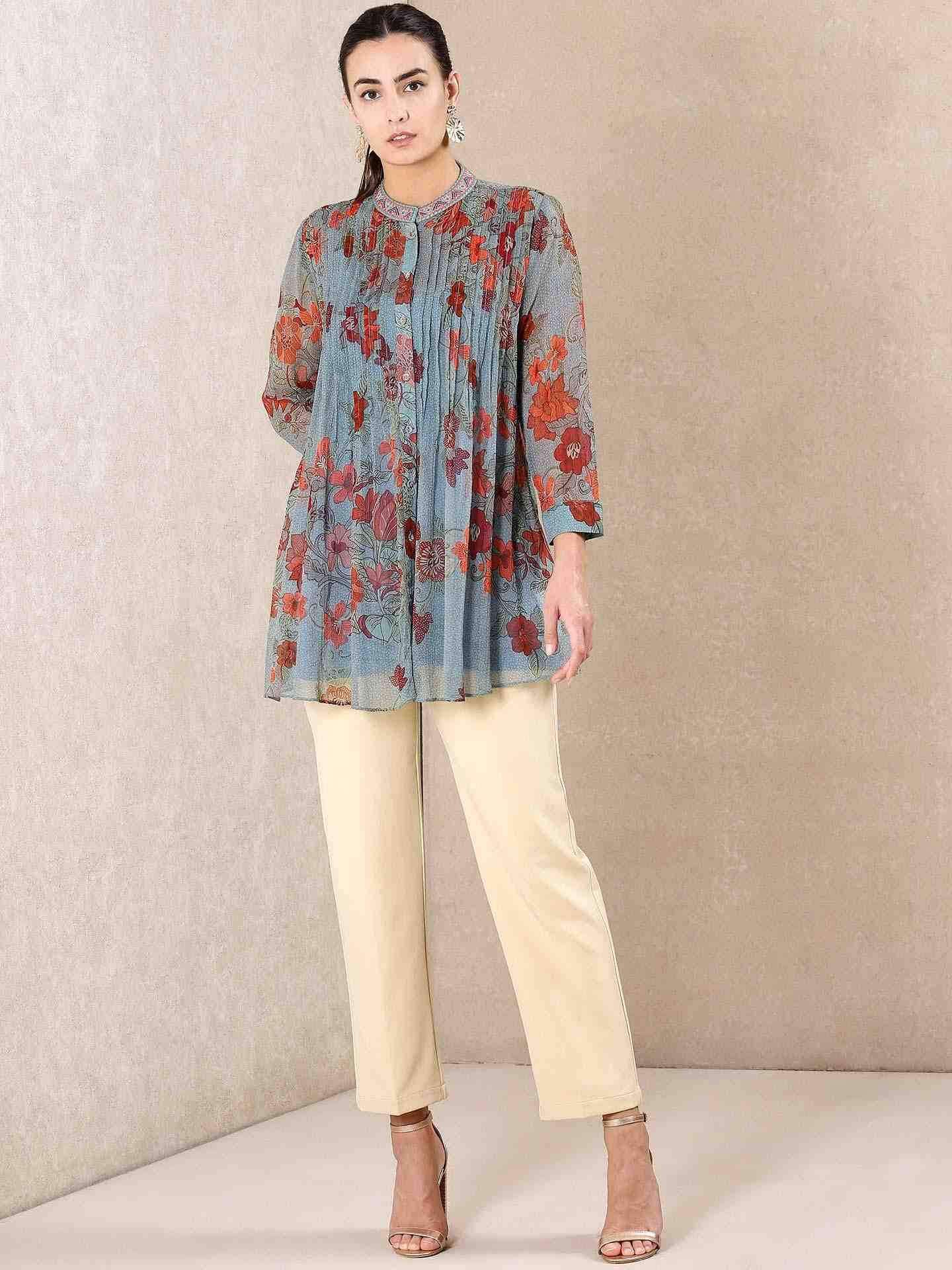 Dusty Blue Manvik Kurti