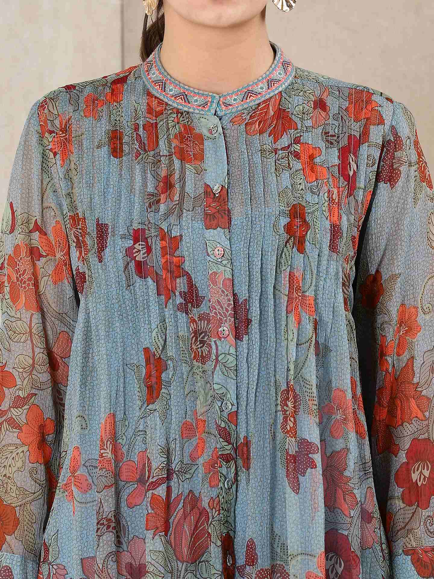 Dusty Blue Manvik Kurti