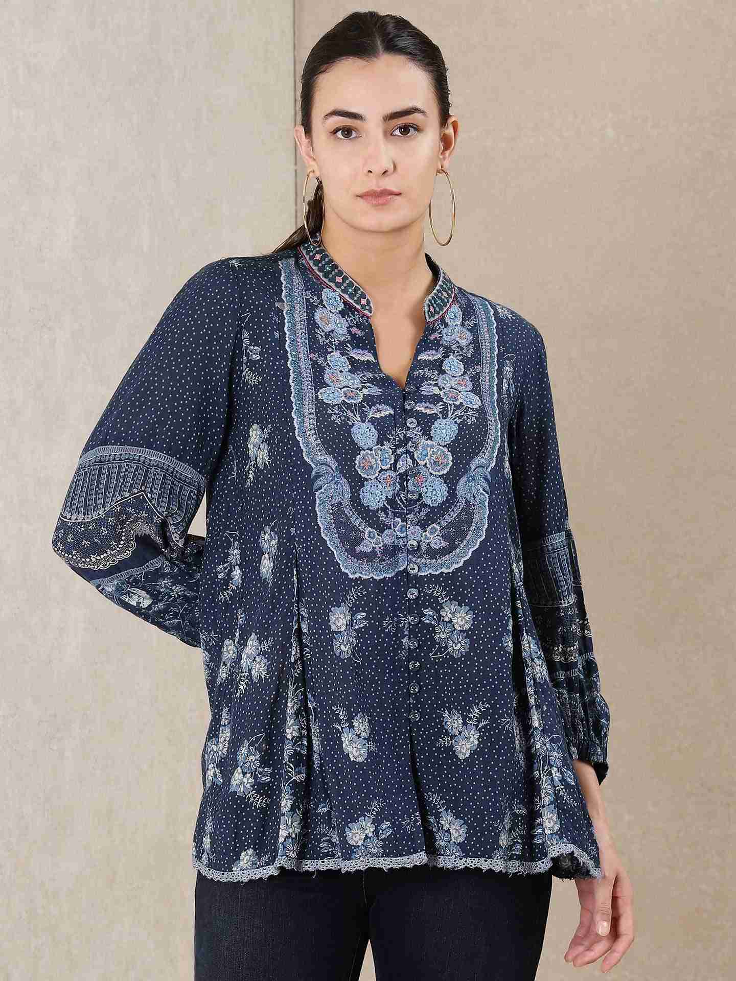 Blue Asha Kurti