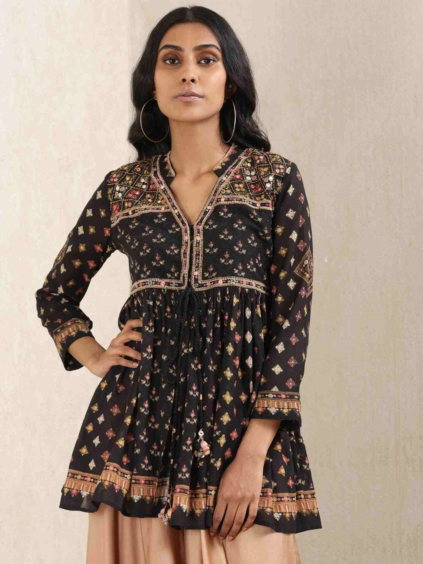 Black Bandish Kurti