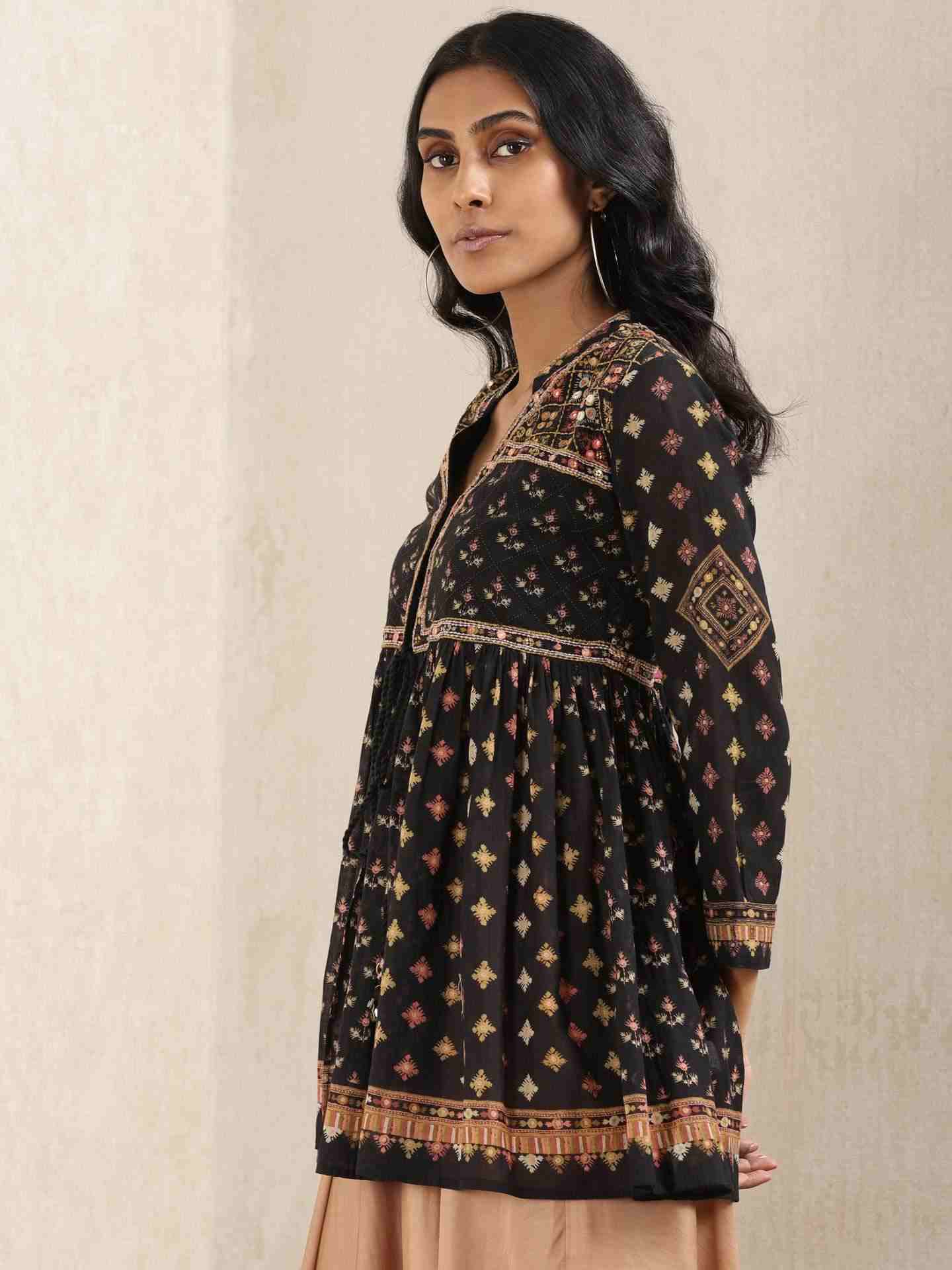 Black Bandish Kurti
