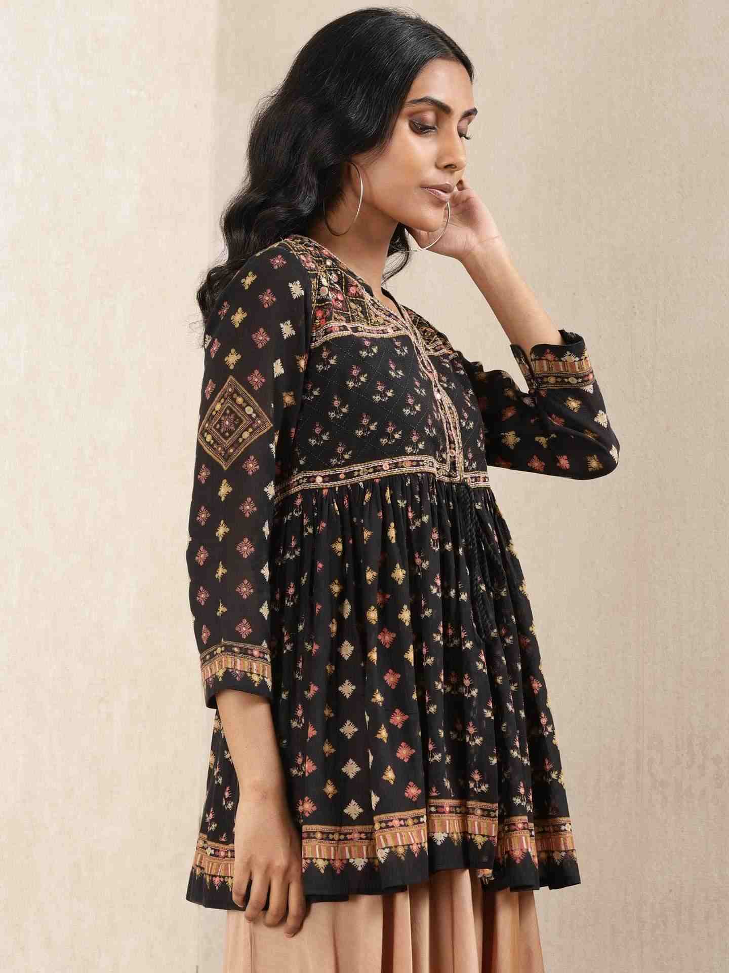 Black Bandish Kurti