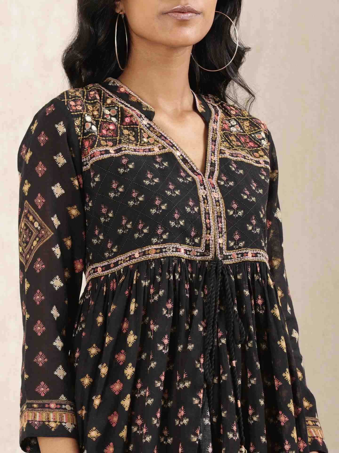 Black Bandish Kurti