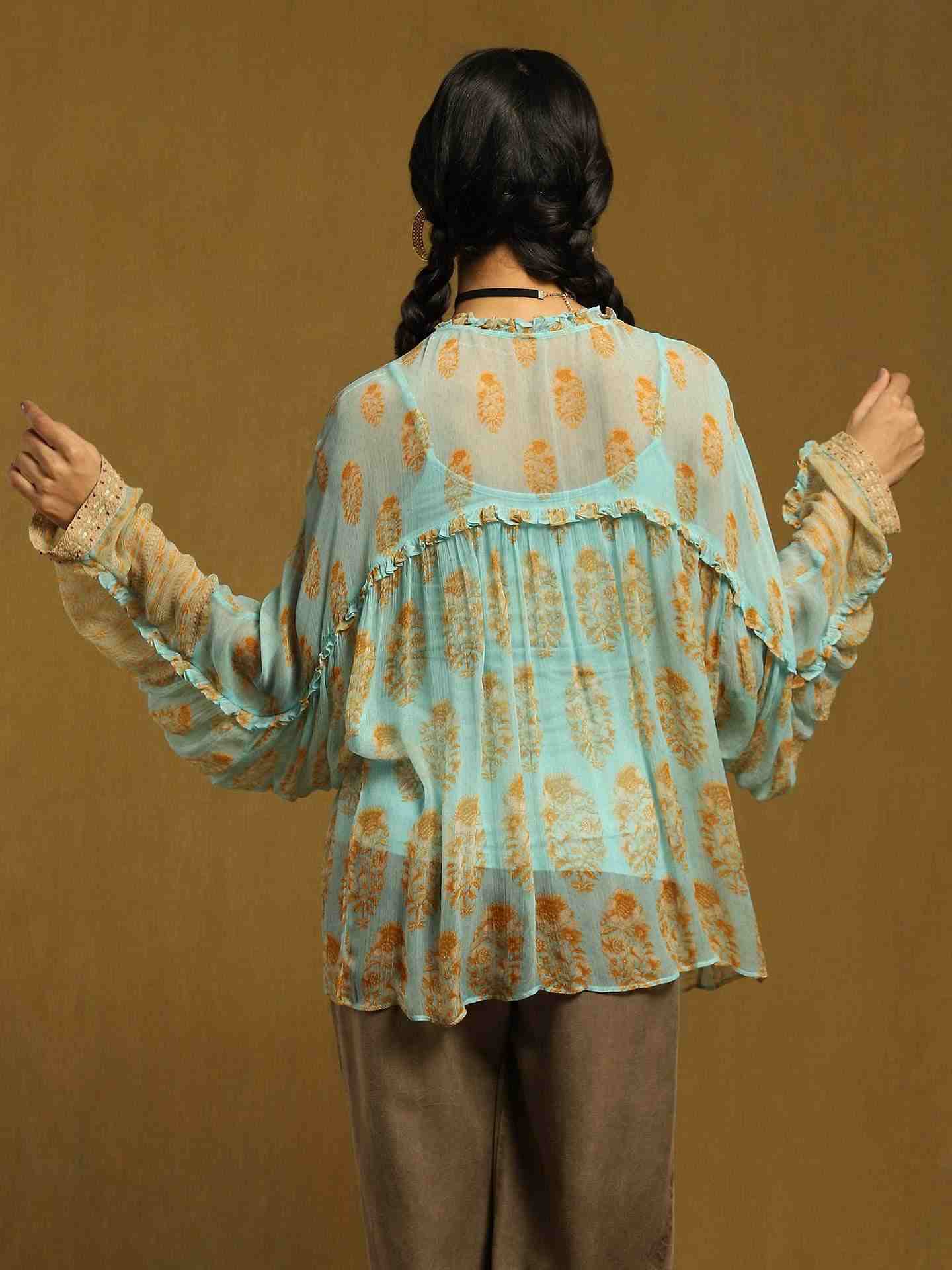 Aqua Mogra Butti Kurti