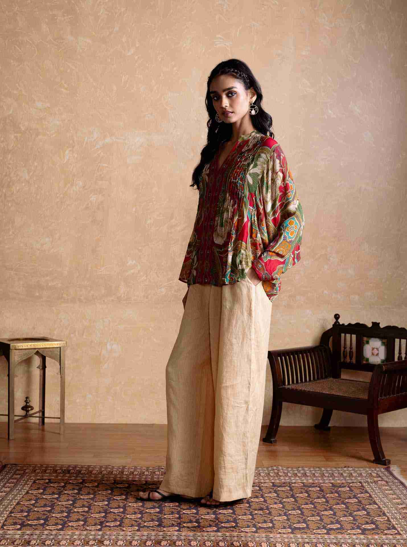 Red Floriant Print Kurti