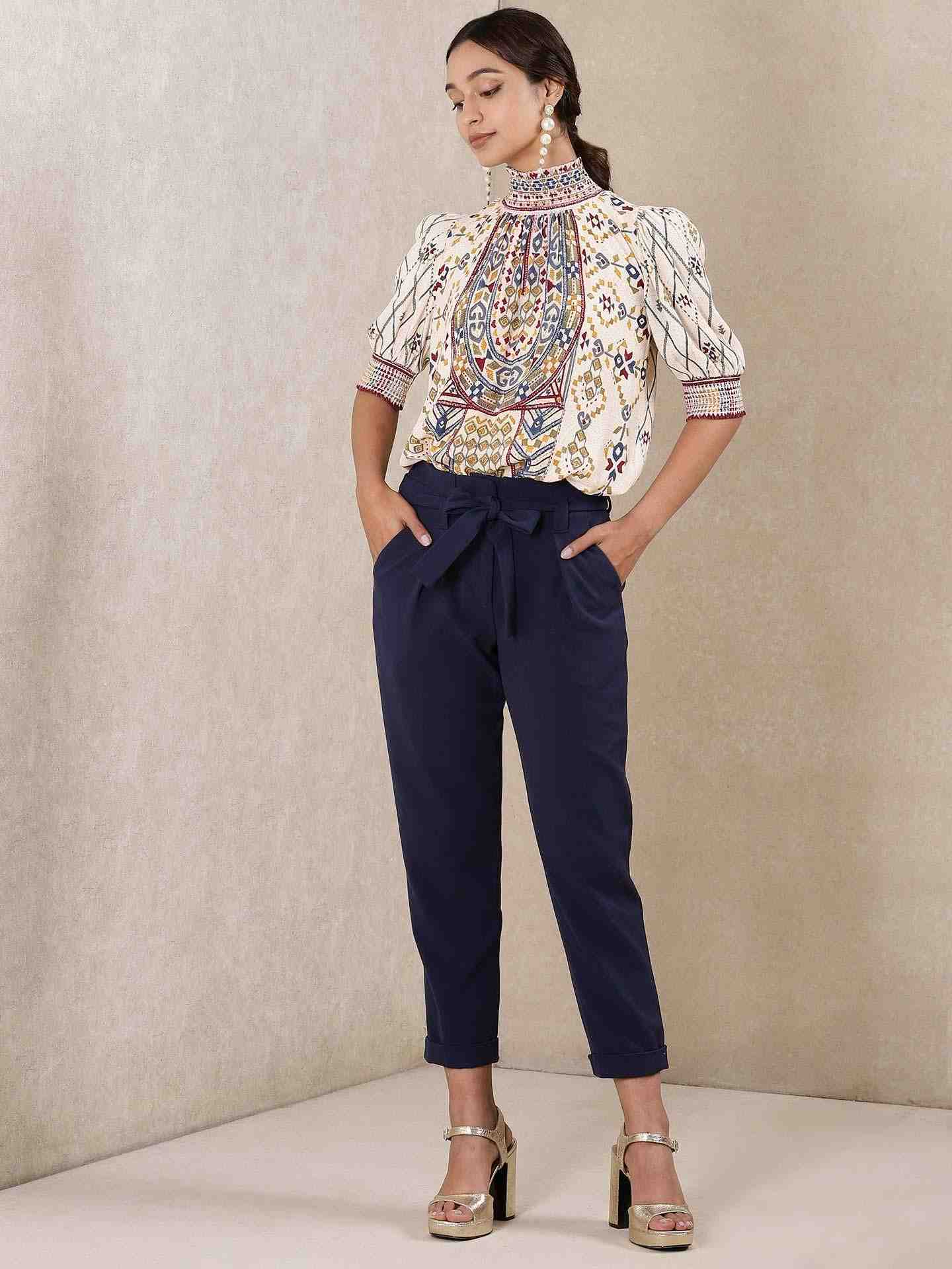 Off White Alvira Layout Crepe Kurti