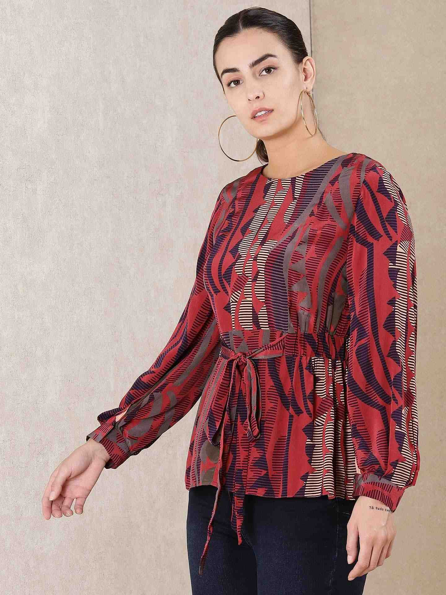 Plum Qamara Crepe Kurti