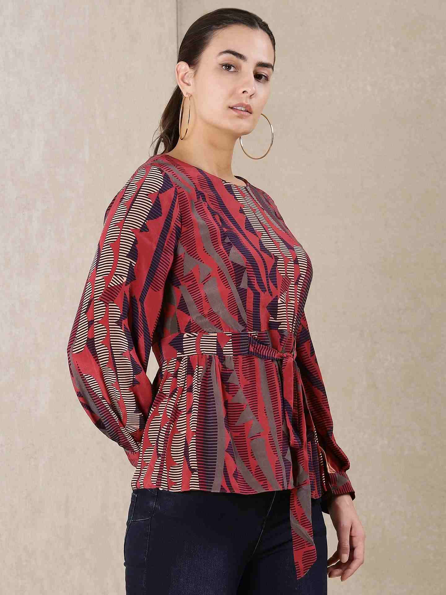 Plum Qamara Crepe Kurti