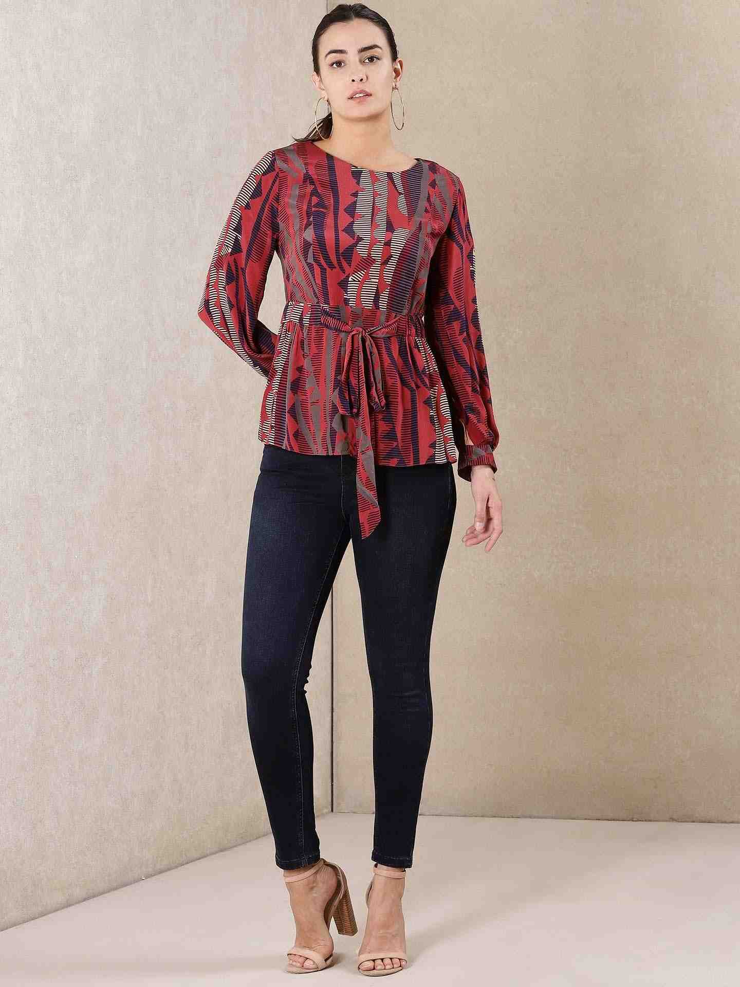 Plum Qamara Crepe Kurti