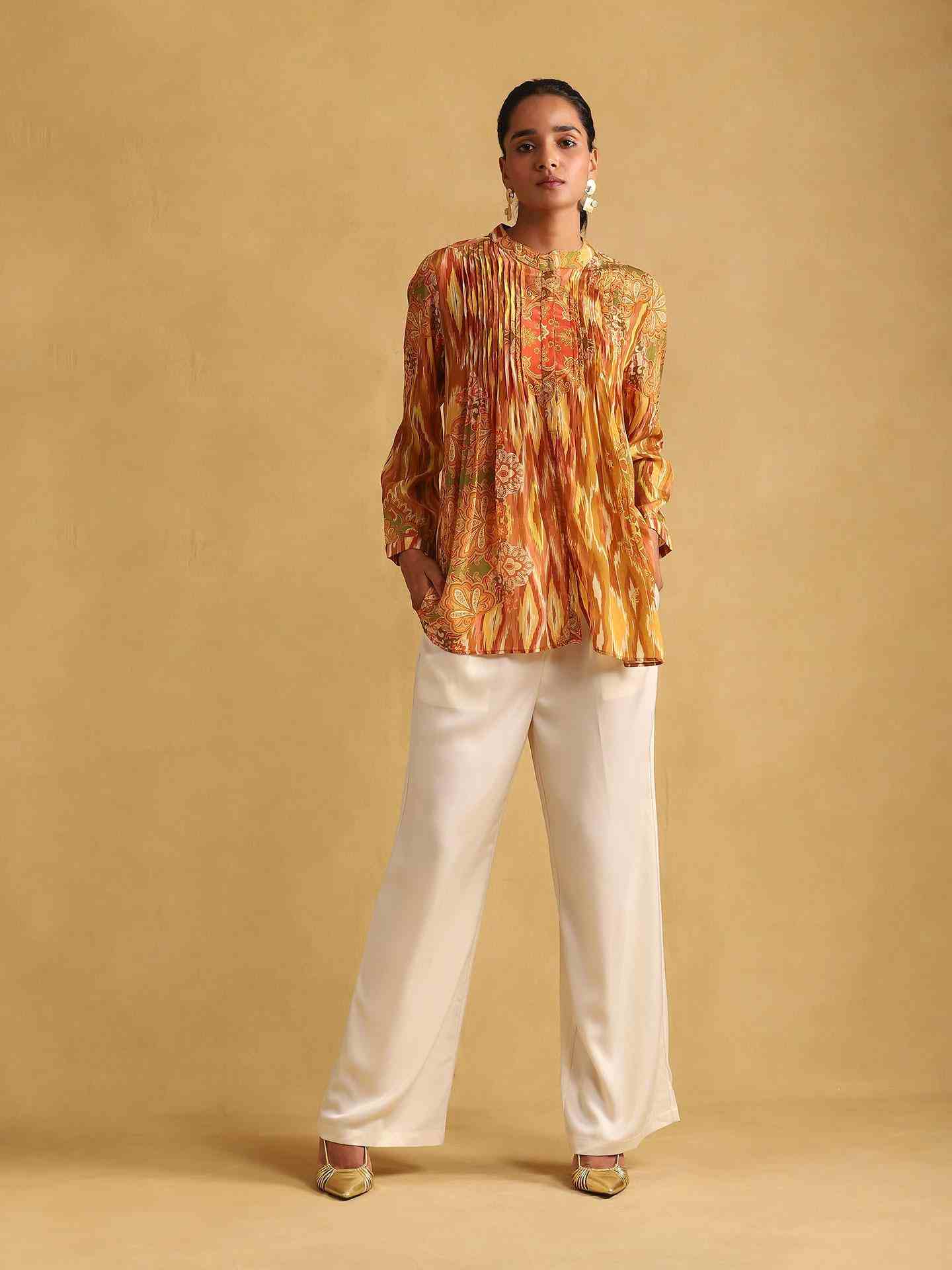 Yellow Shubhadra Blouson Top