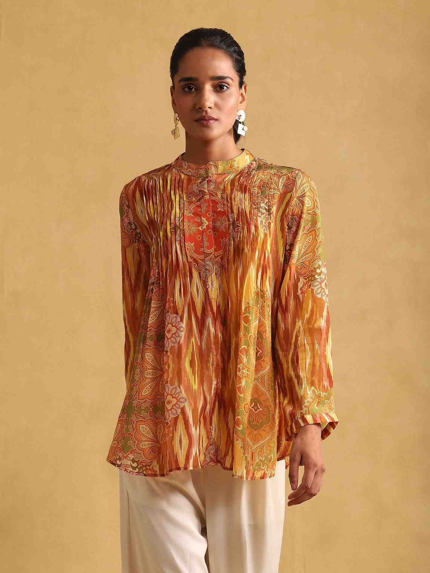 Yellow Shubhadra Blouson Top