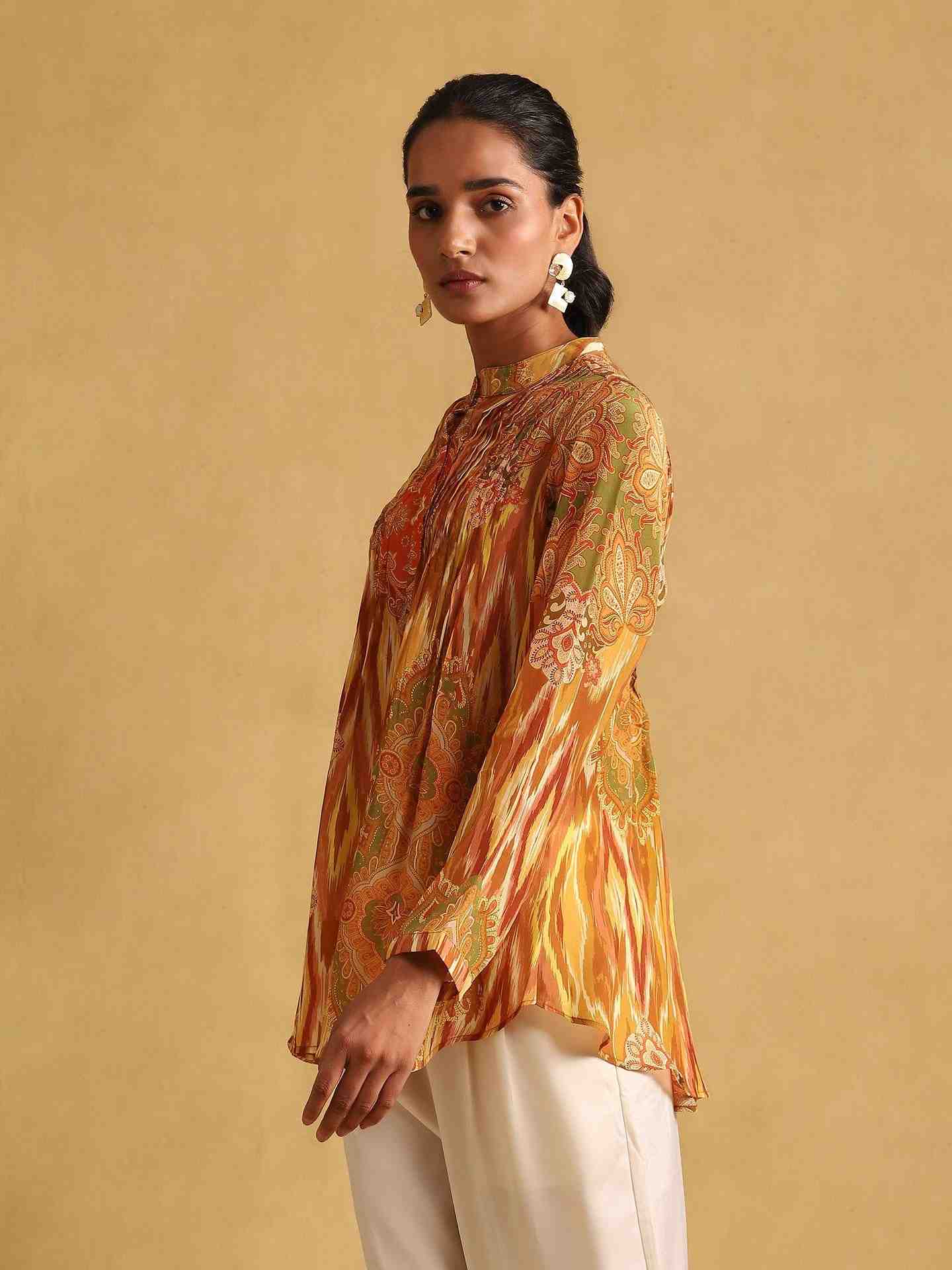 Yellow Shubhadra Blouson Top