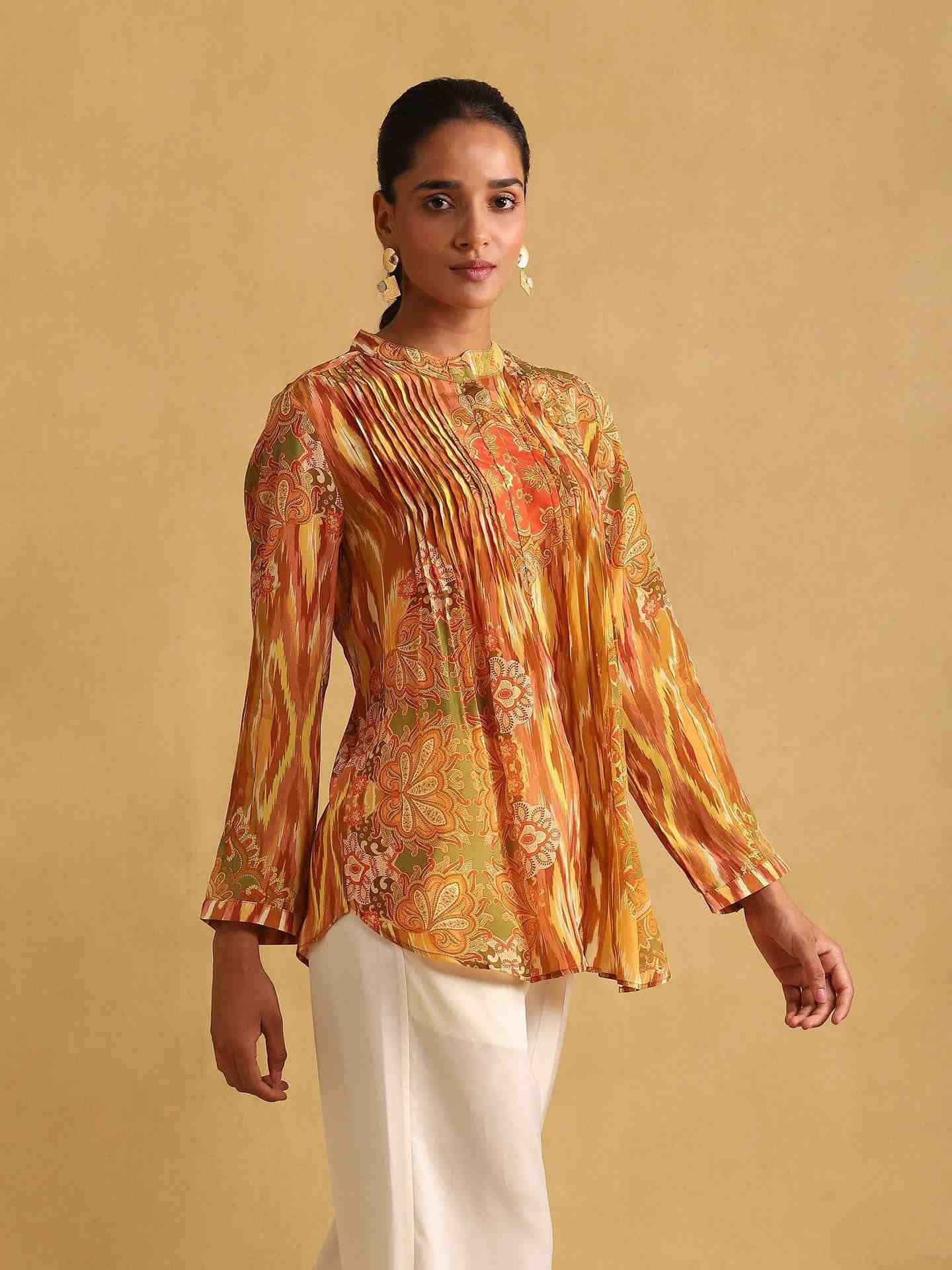 Yellow Shubhadra Blouson Top